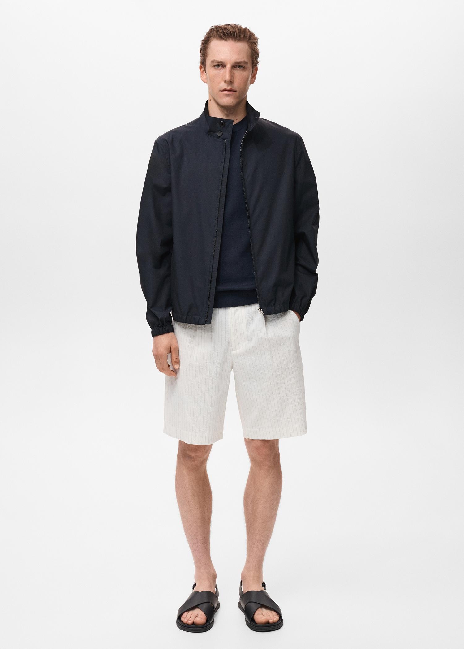 100% cotton bomber jacket - Men | MANGO USA Product Image