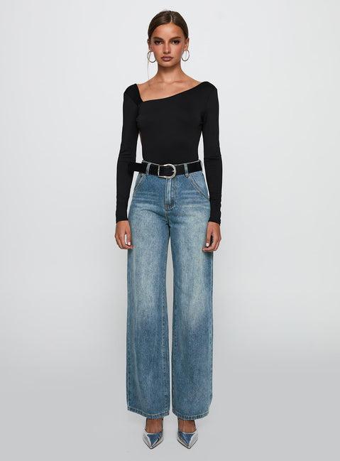 Look This Good Backless Bodysuit Black Product Image