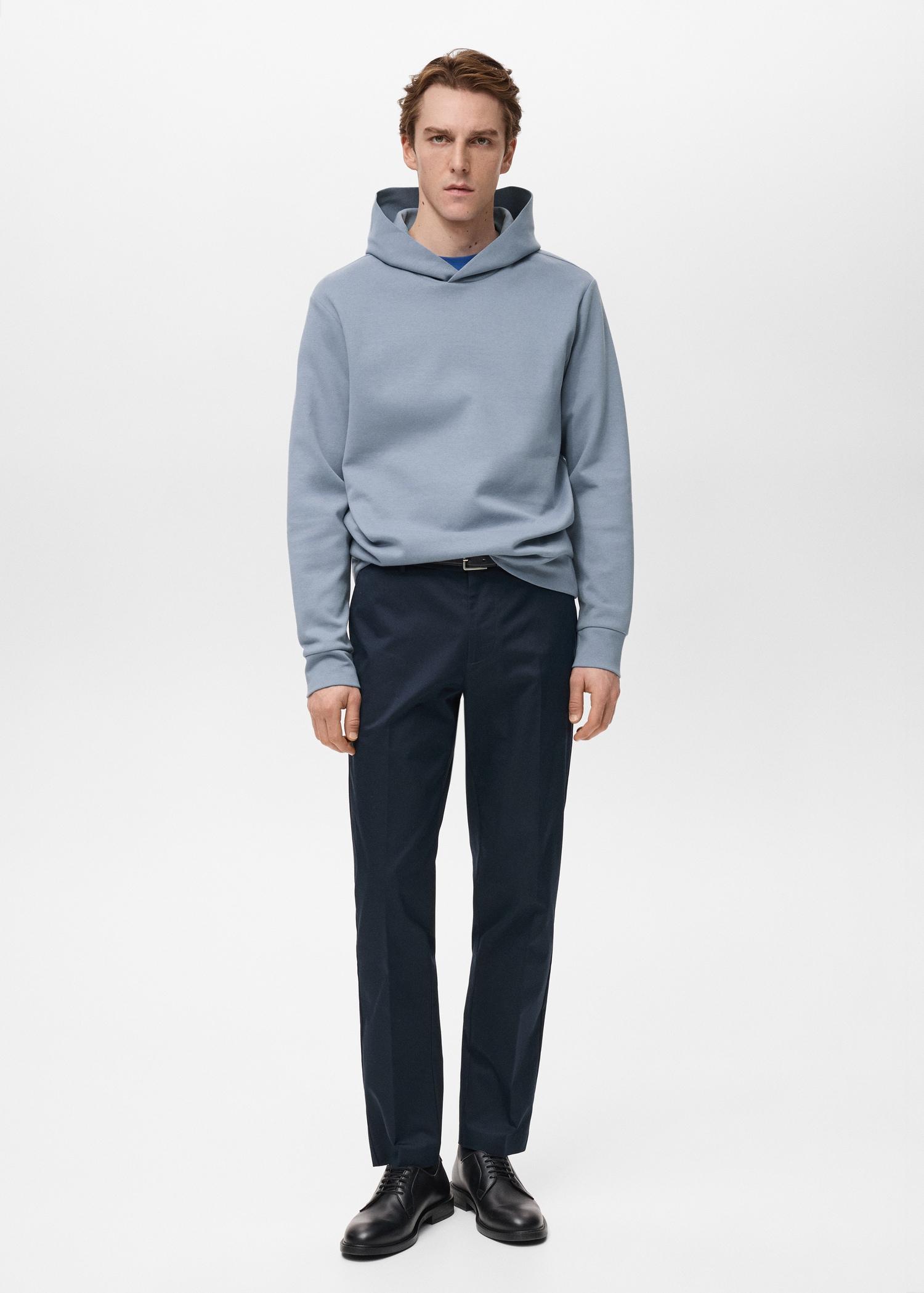 Regular-fit cotton hoodie - Men | MANGO USA Product Image