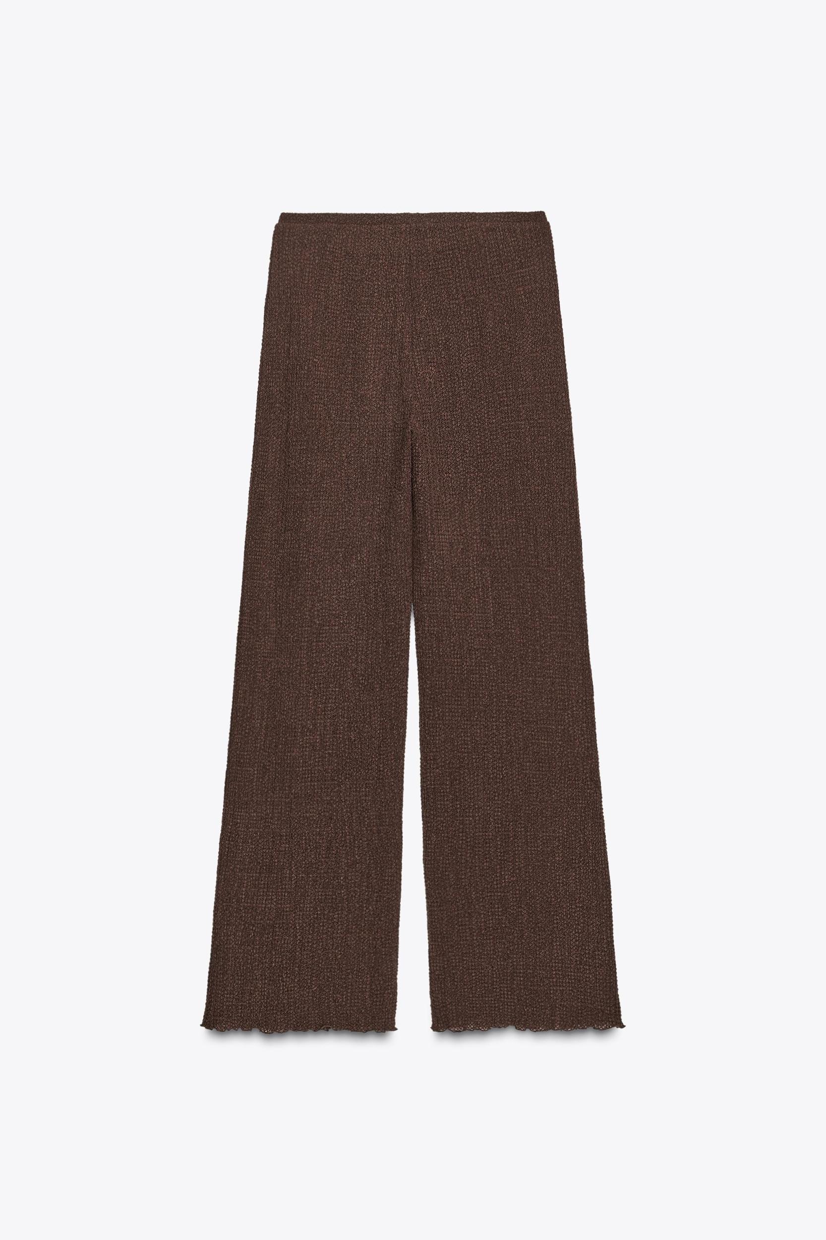 TEXTURED STRAIGHT LEG PANTS Product Image