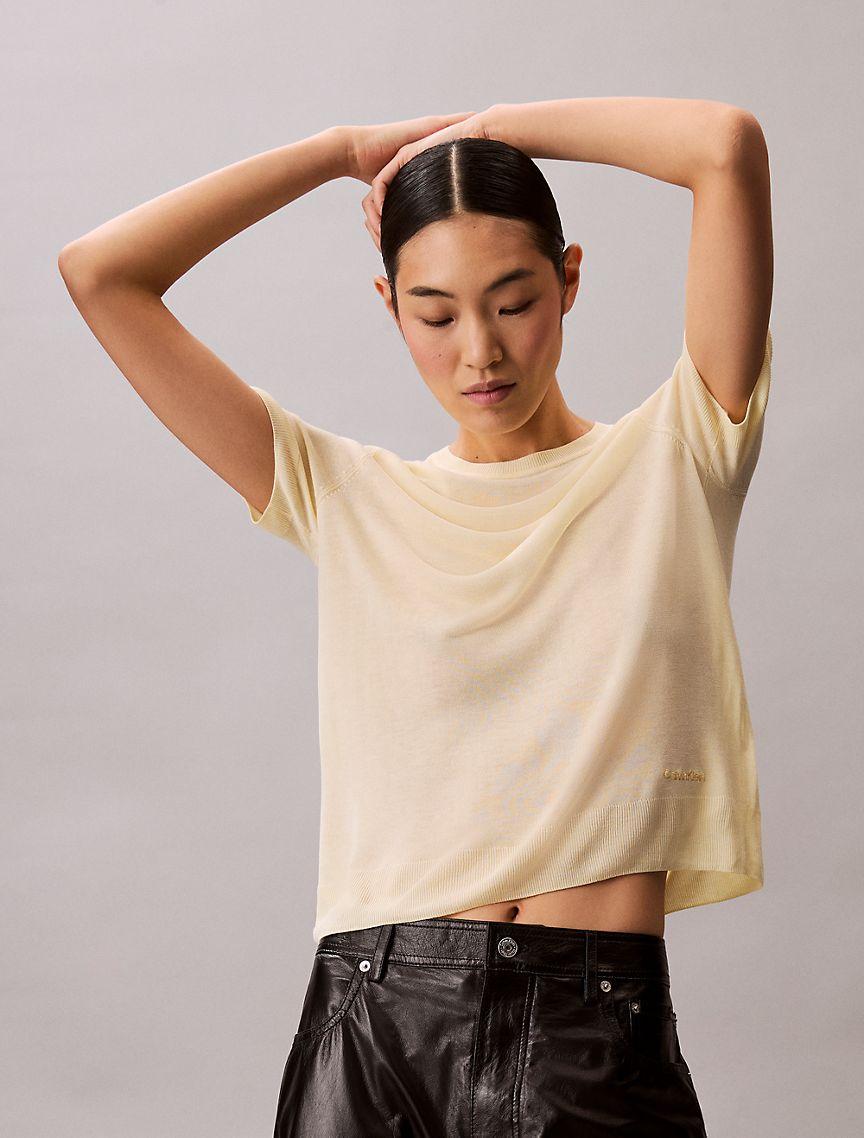 Viscose Short Sleeve Sweater  Product Image