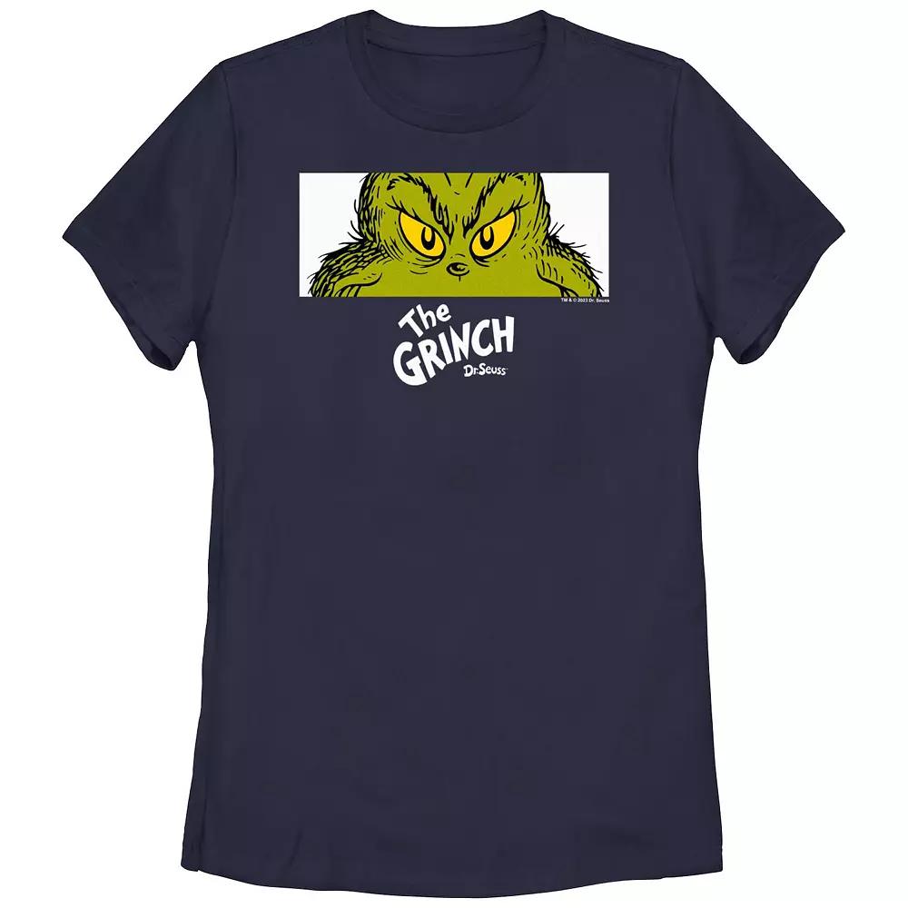 Juniors' Dr. Seuss Grinch Naughty Eyes Graphic Tee, Girl's,  Product Image
