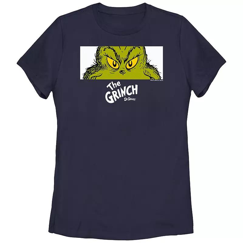 Juniors' Dr. Seuss Grinch Naughty Eyes Graphic Tee, Girl's,  Product Image