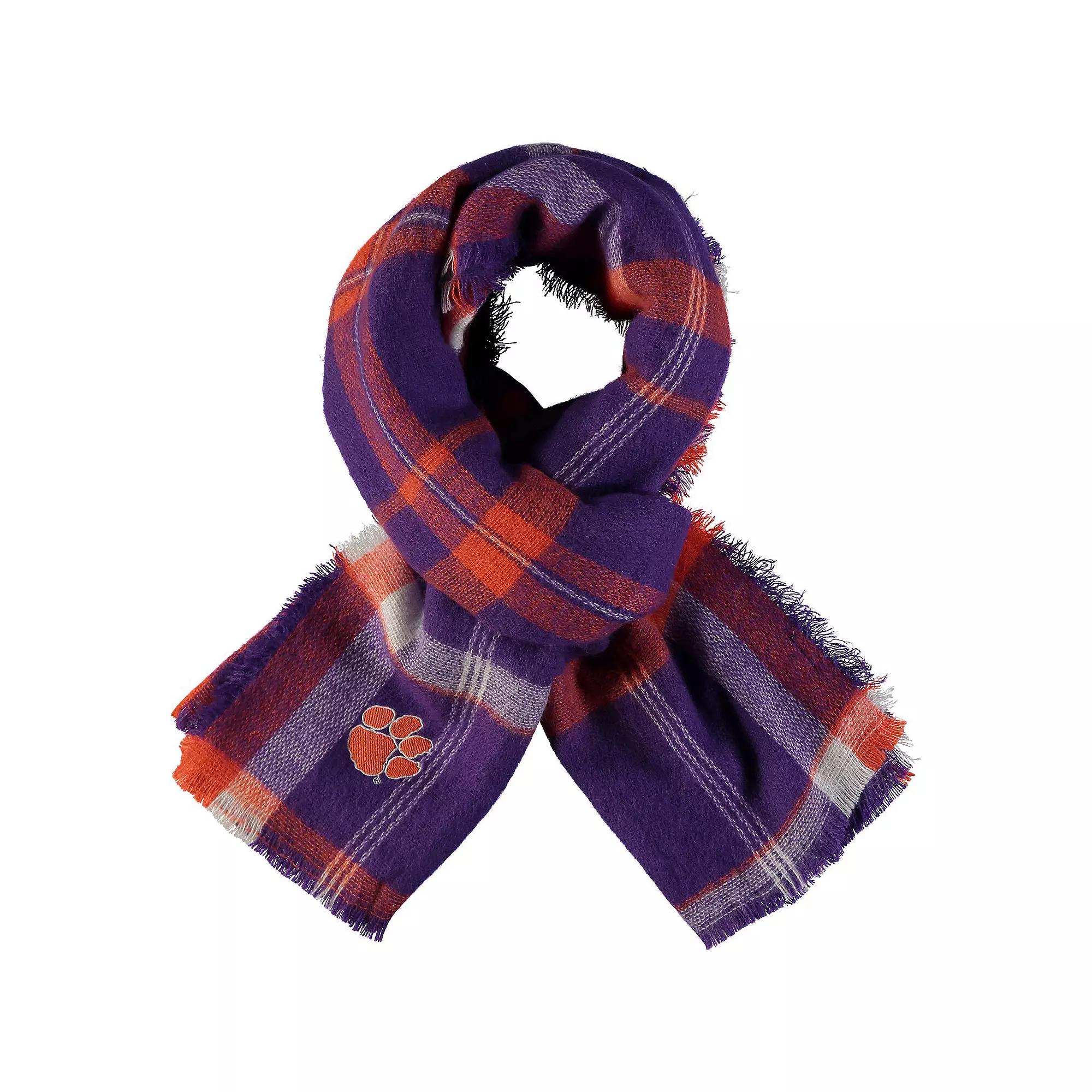 Women's ZooZatz Clemson Tigers Tartan Blanket Scarf, Team Product Image