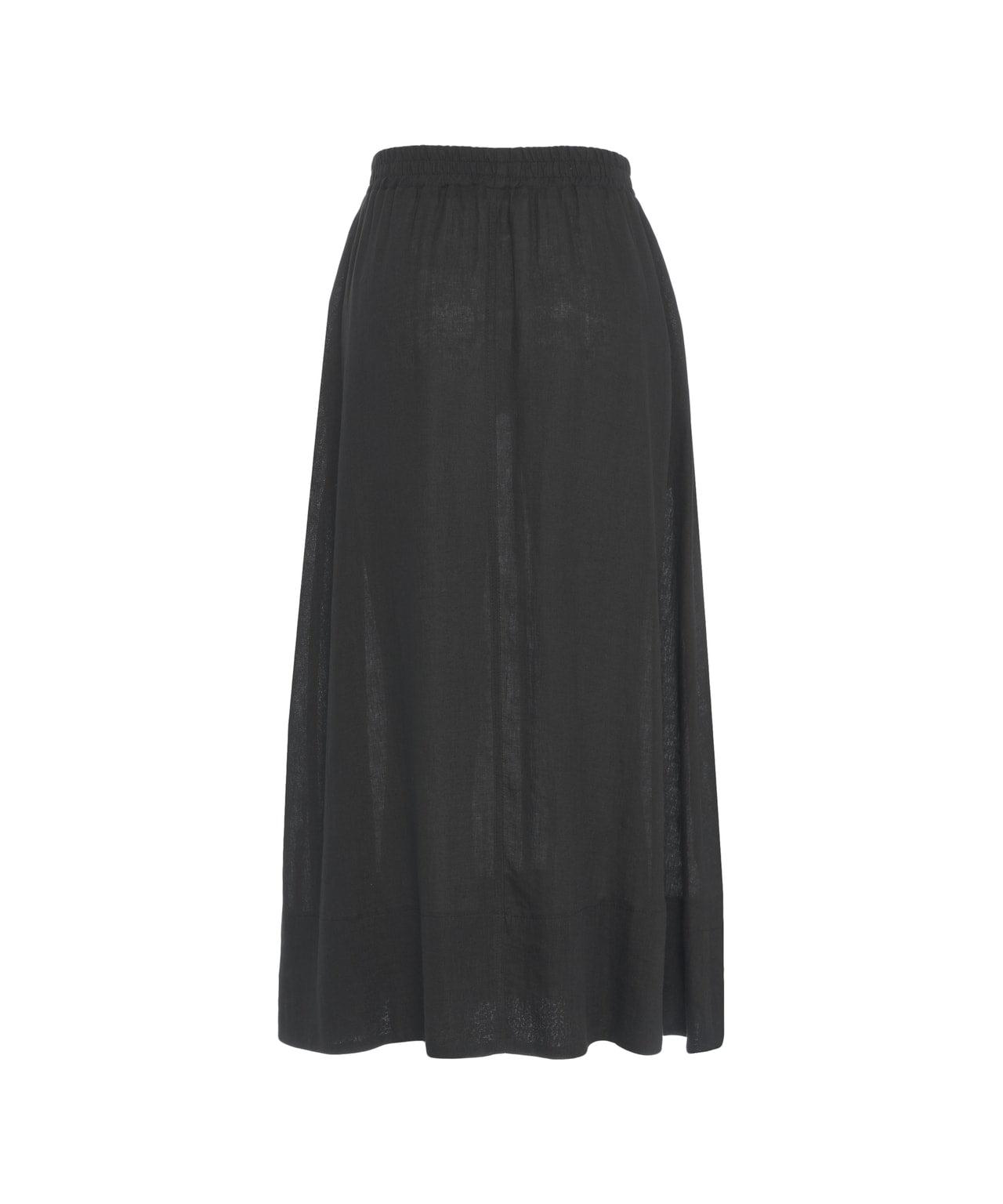 Linen skirt with pockets Product Image