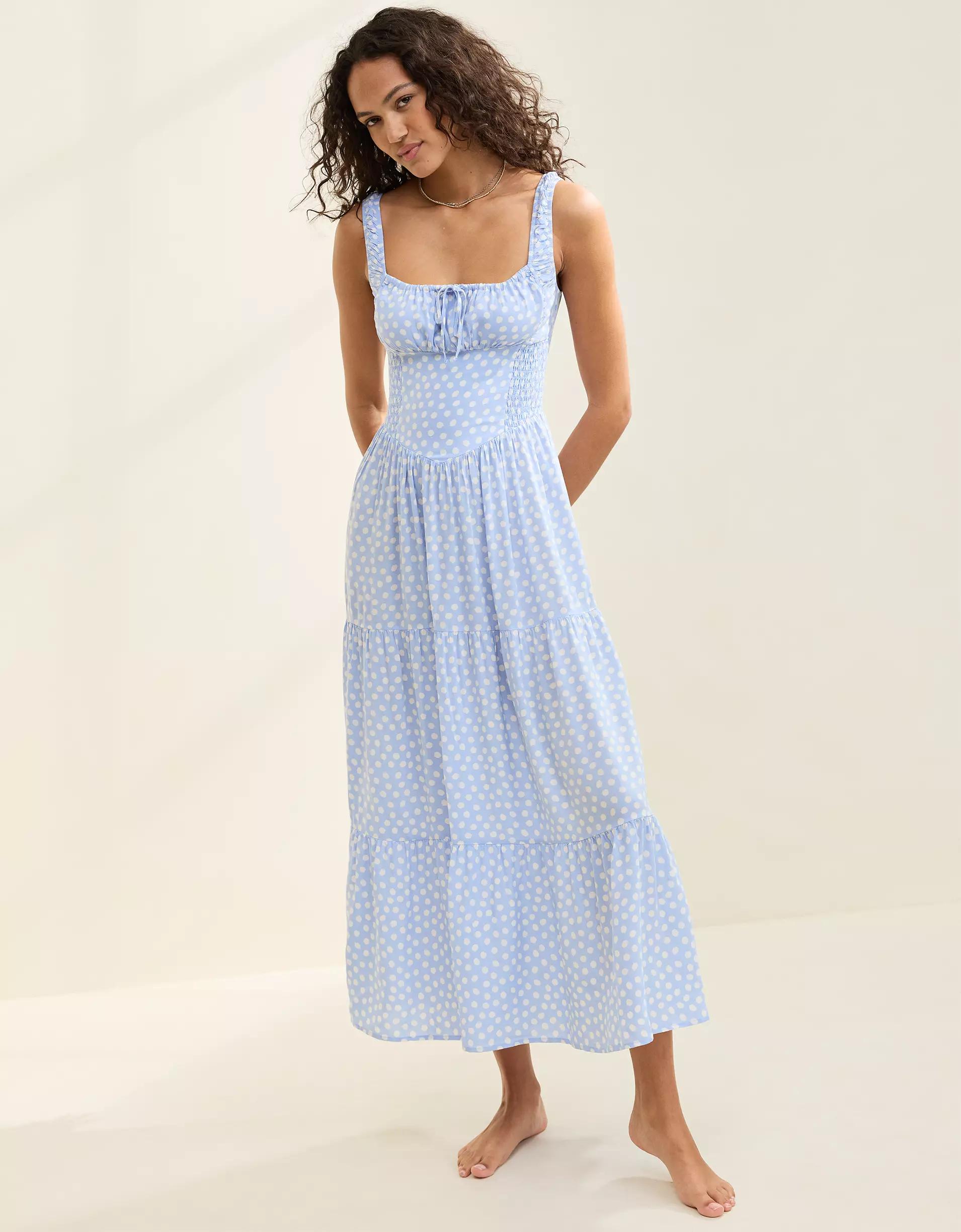 Aerie Polka Dot Maxi Dress Product Image