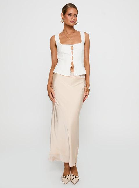 The Charmaine Maxi Skirt Cream Product Image
