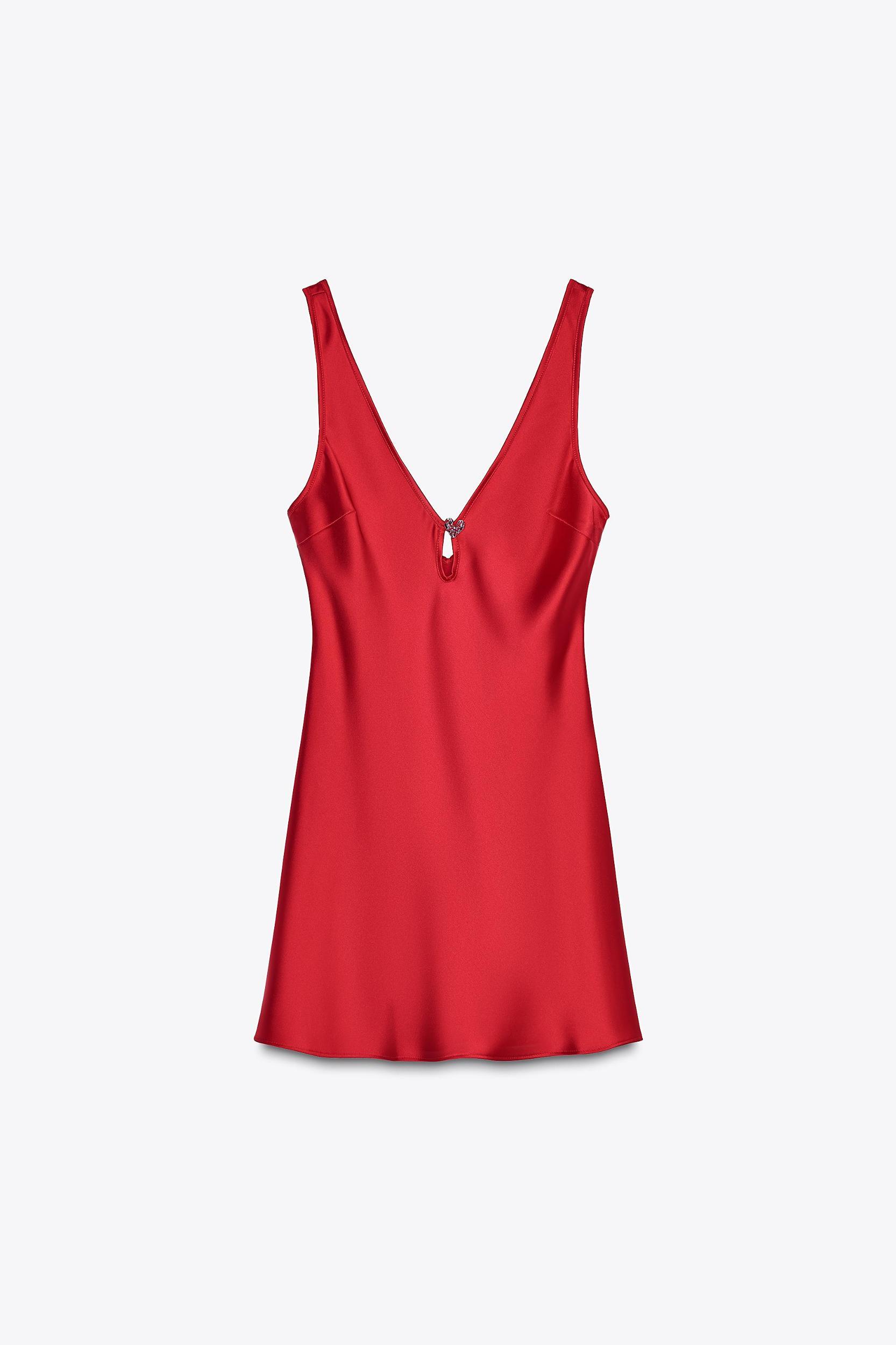 SATIN HEART DRESS Product Image