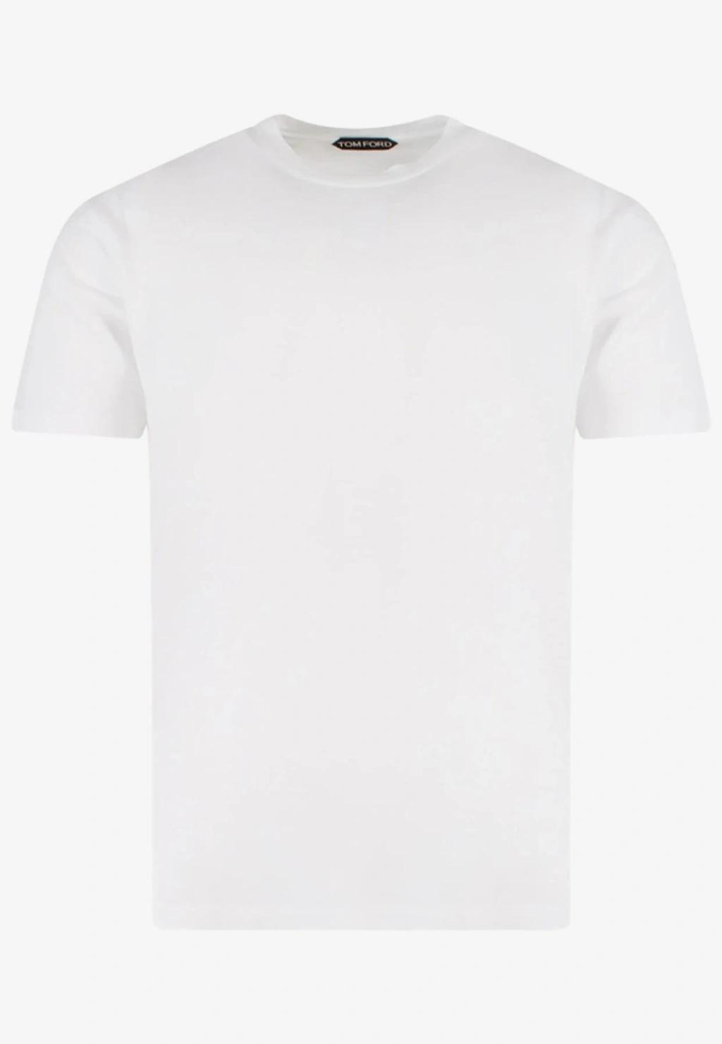 TOM FORD Stretch Cotton & Modal Jersey T-shirt In White Product Image
