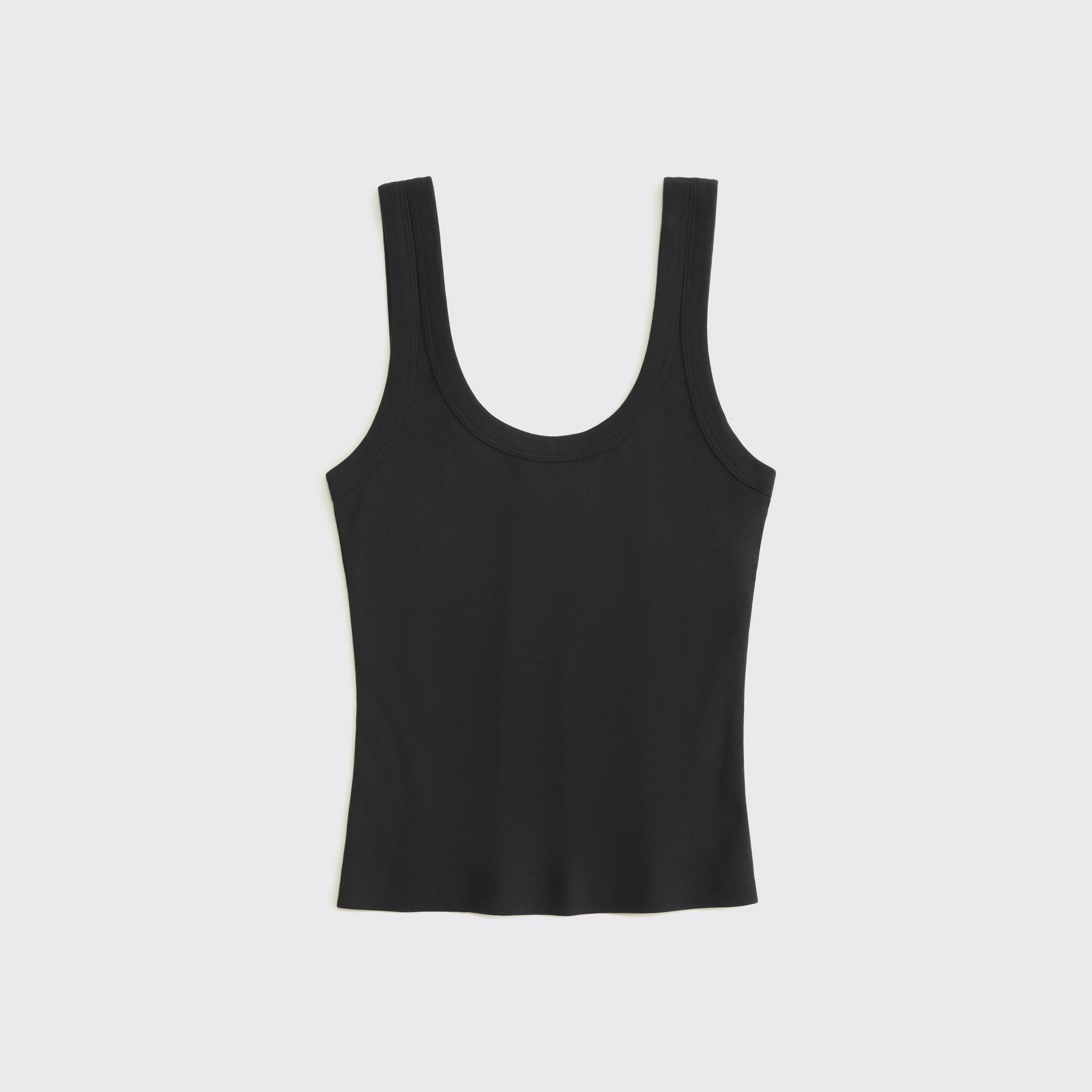 Vintage-Style Rib Tuckable Scoopneck Tank Product Image