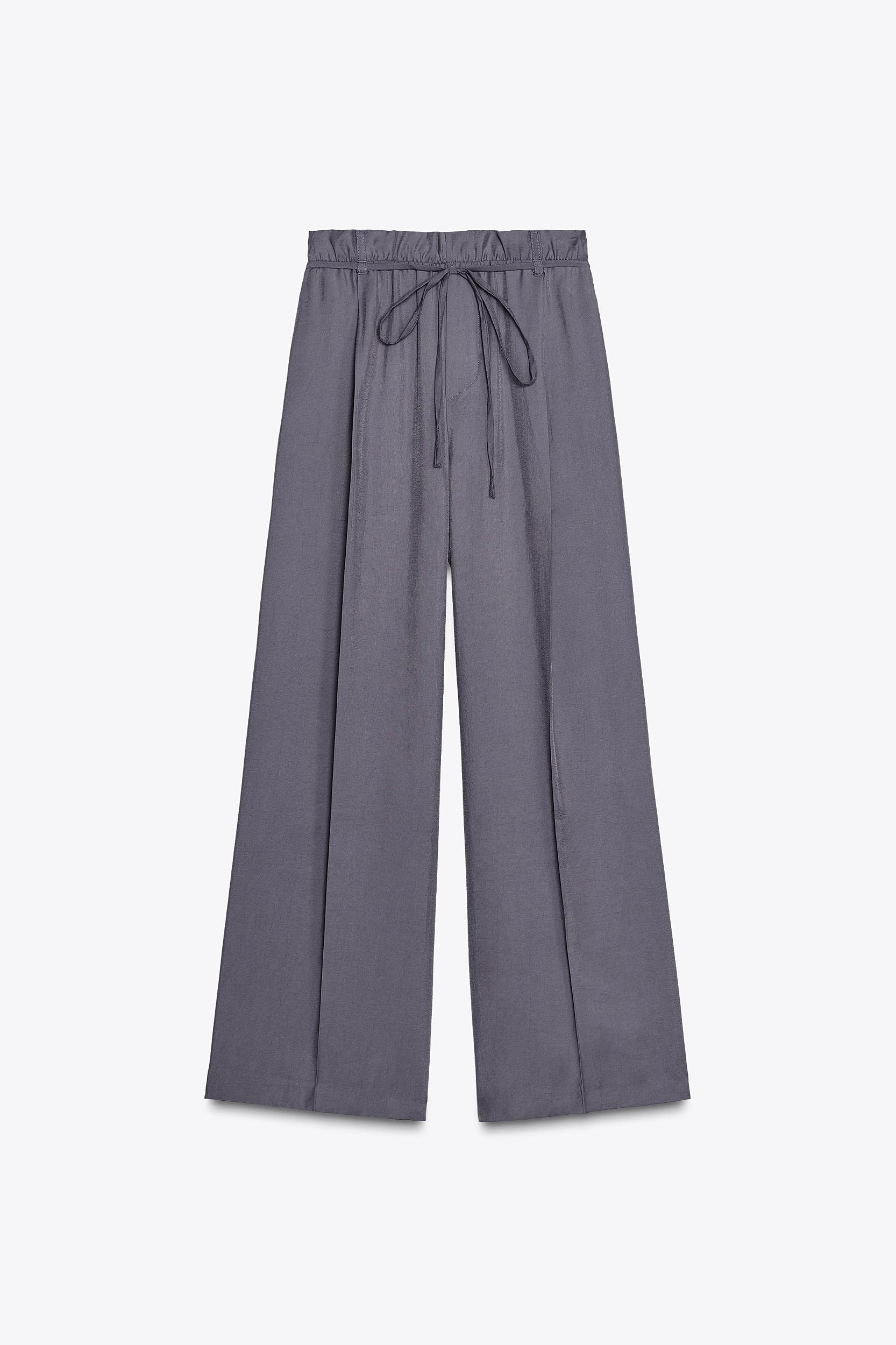 FLOWY PAPERBAG BELTED PANTS Product Image