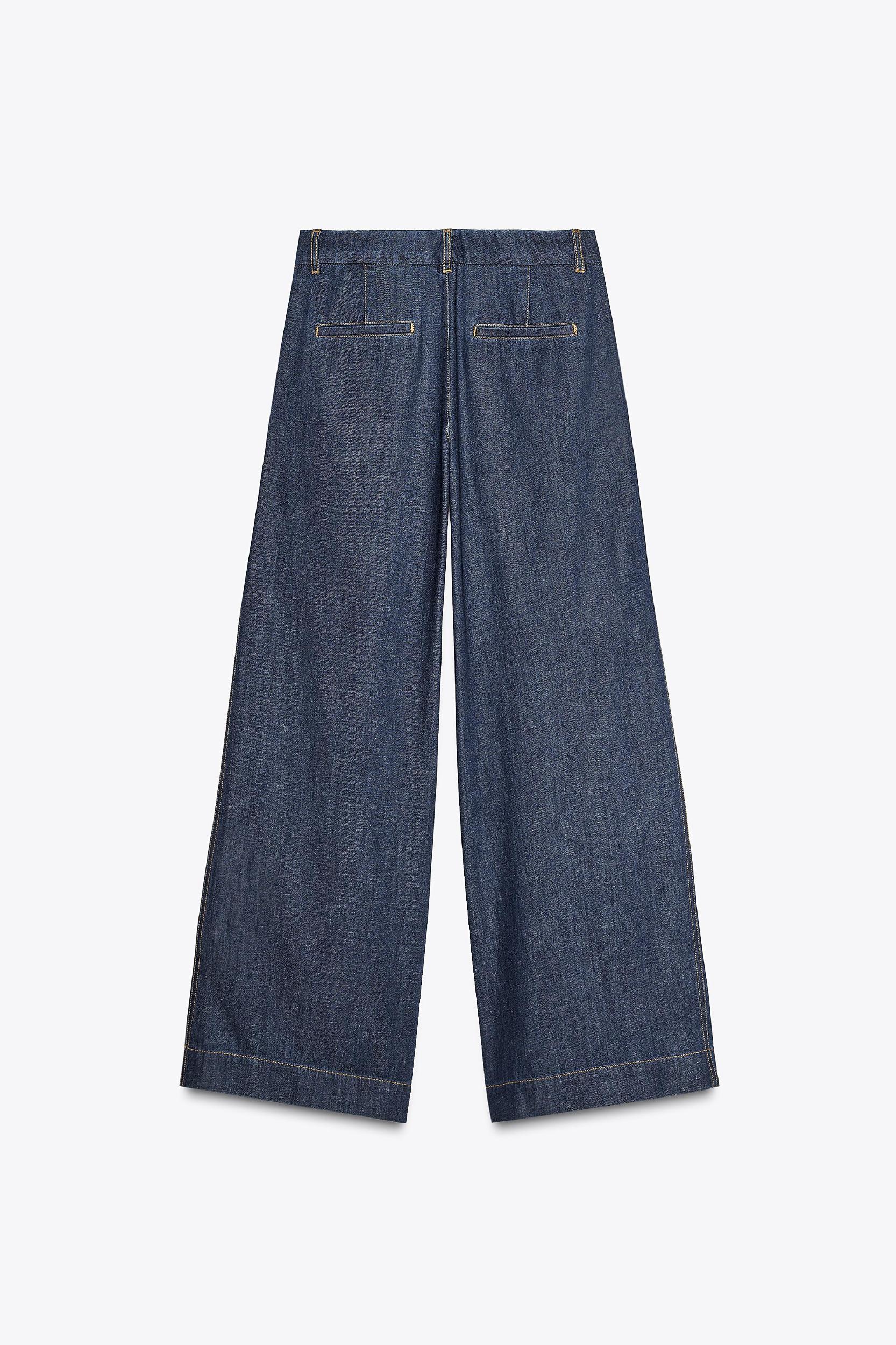 PLEATED HIGH-WAISTED WIDE LEG PANTS Product Image