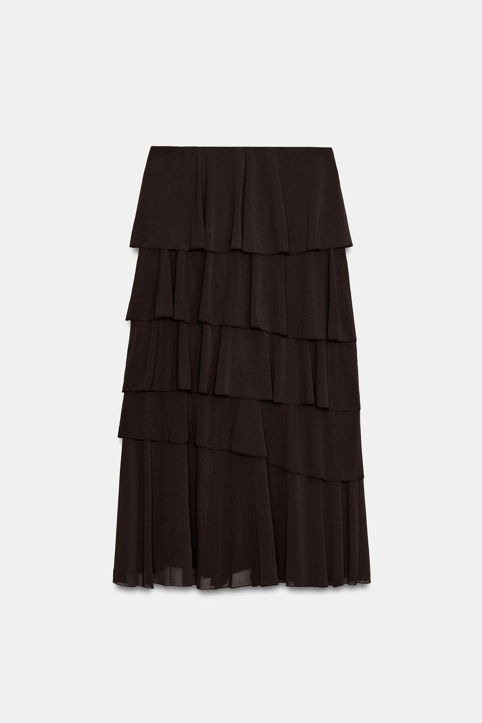 RUFFLED MIDI SKIRT Product Image