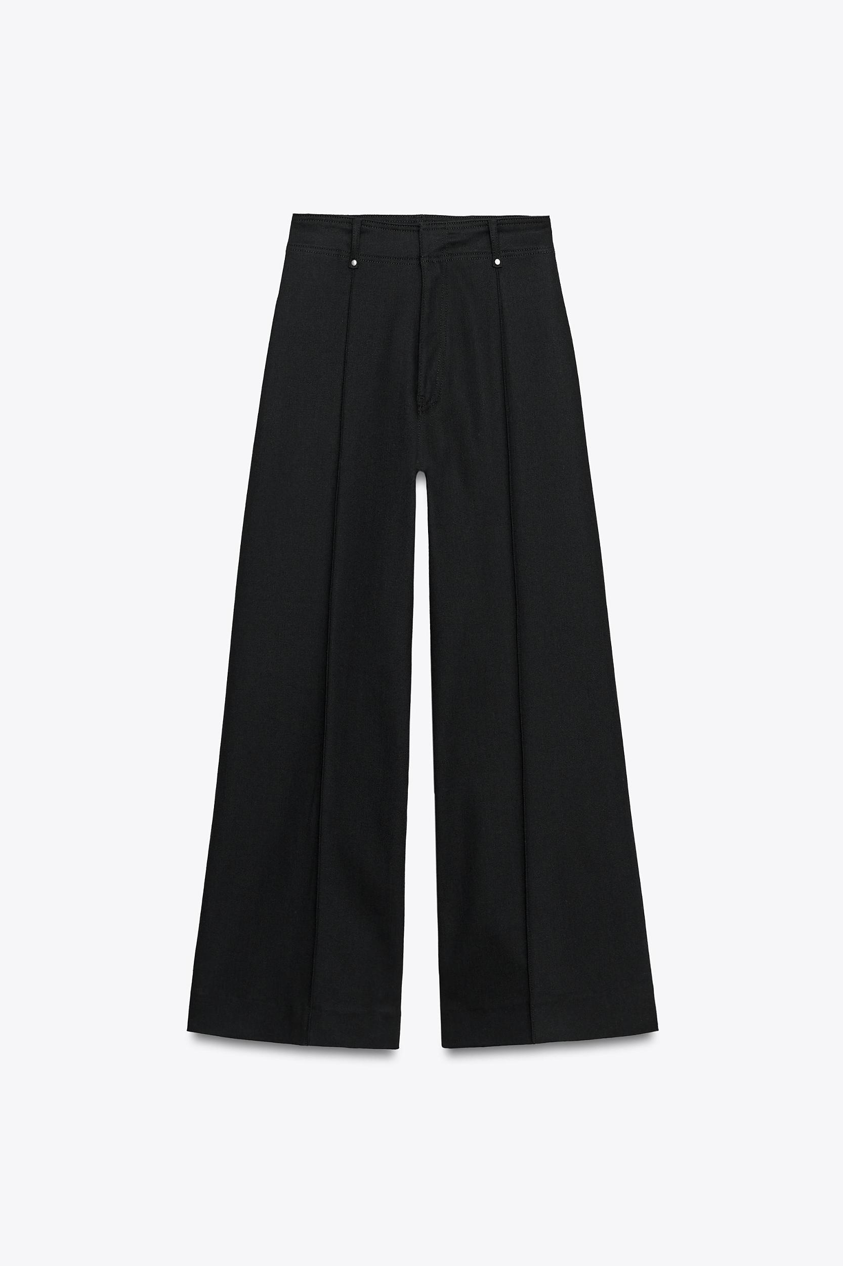 WIDE LEG ELASTIC WAIST PANTS Product Image
