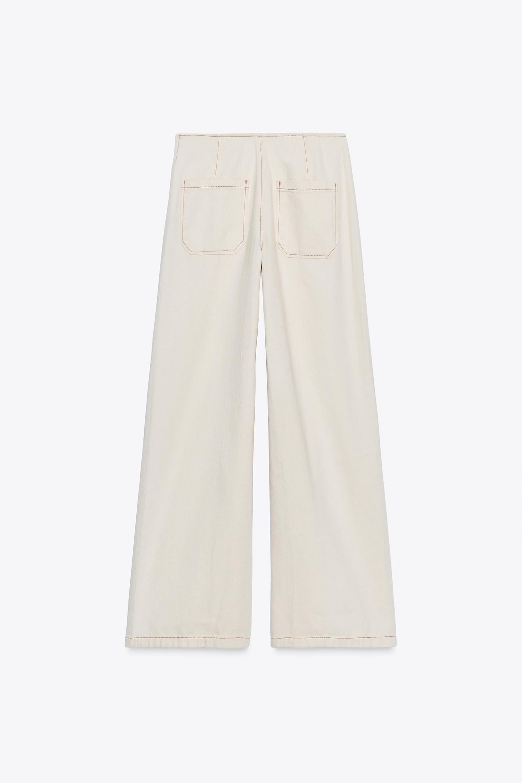 Z1975 BEADED HIGH RISE WIDE LEG JEANS Product Image