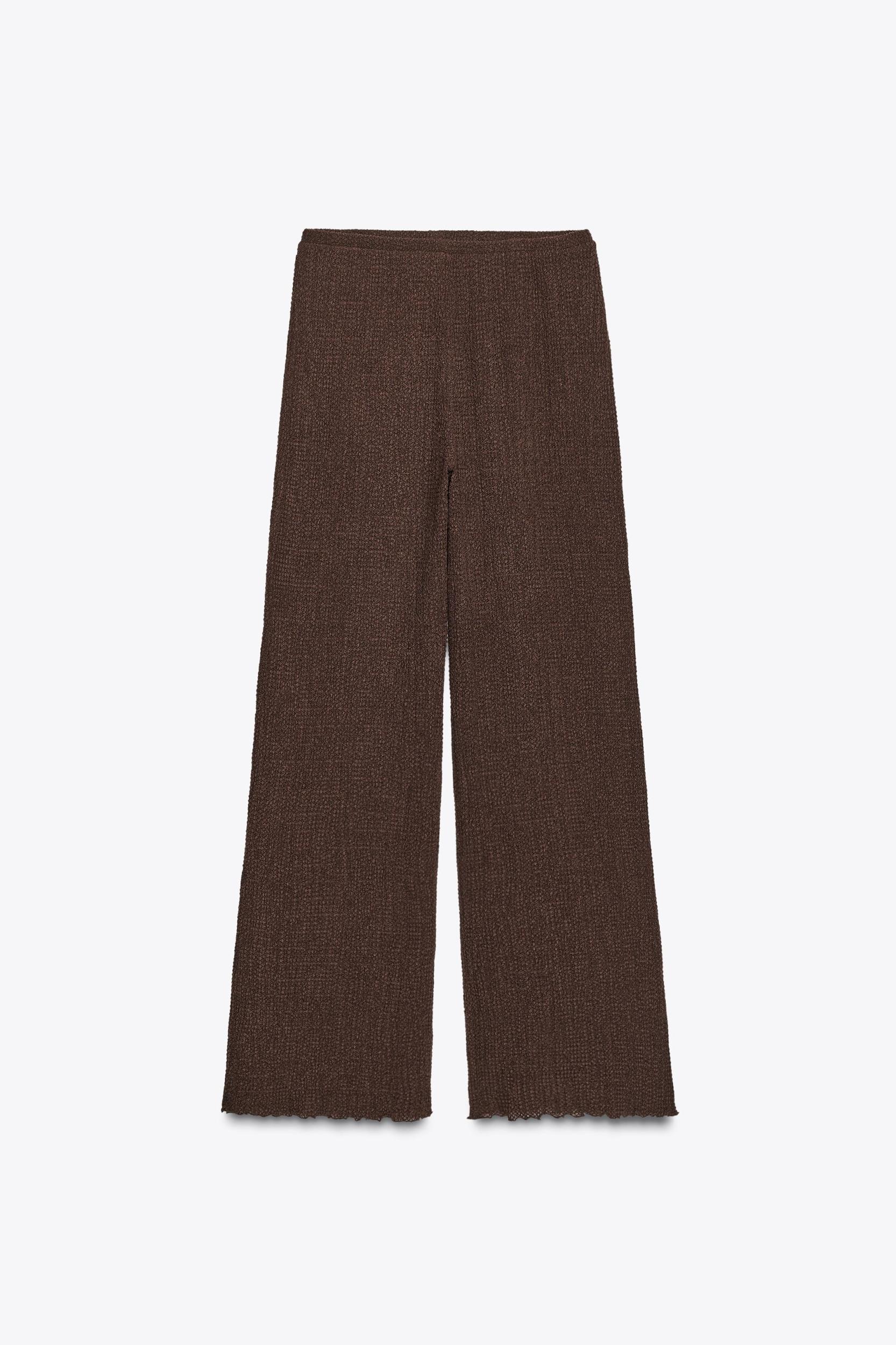 TEXTURED STRAIGHT LEG PANTS Product Image