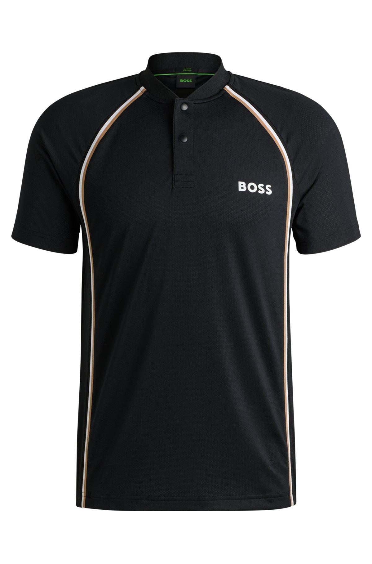 Active slim-fit polo shirt in super-stretch mesh Product Image