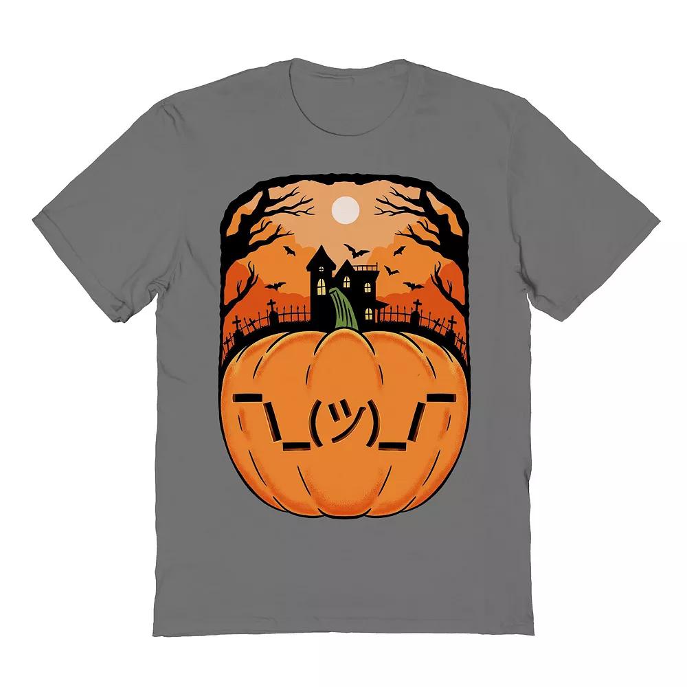 Men's Halloween Shrug Halloween Graphic Tee, Size: Small, Grey Product Image