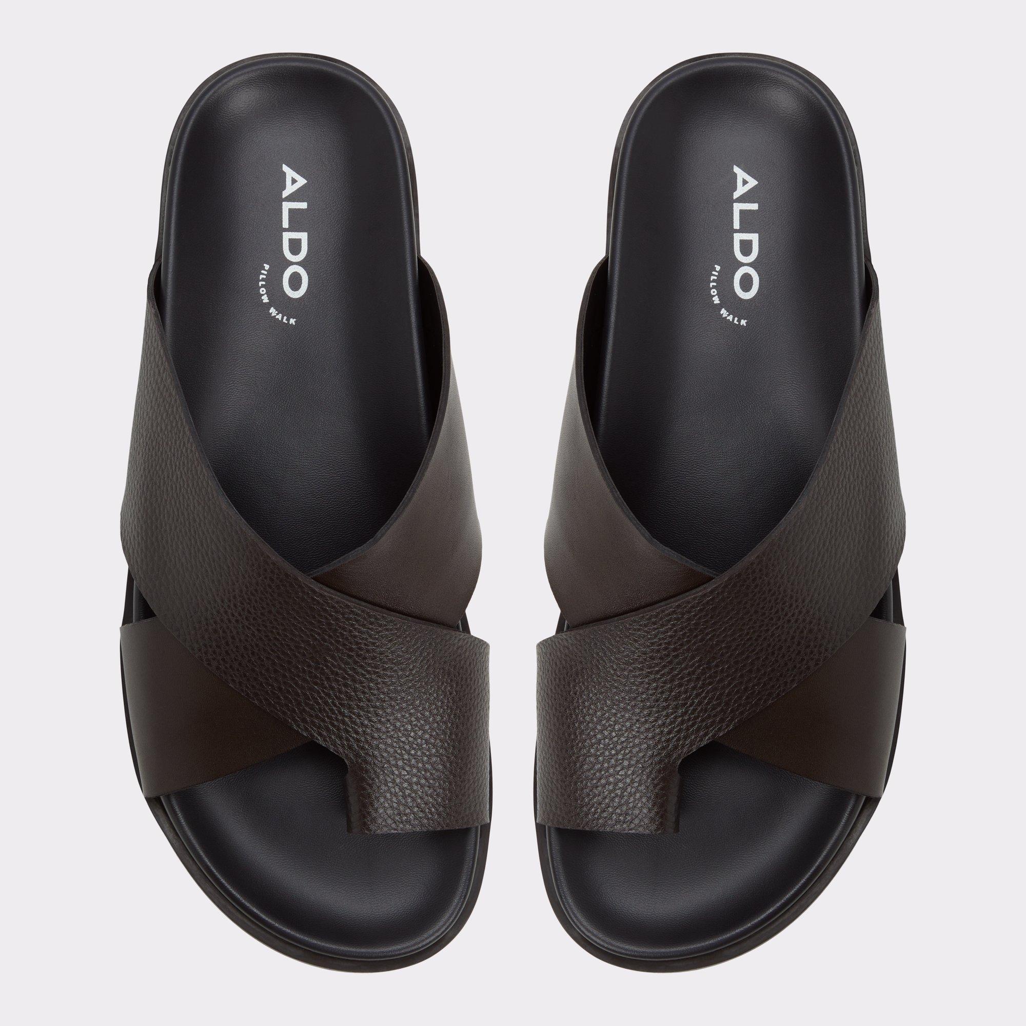 Darley Dark Brown Men's Sandals & Slides | ALDO US Product Image