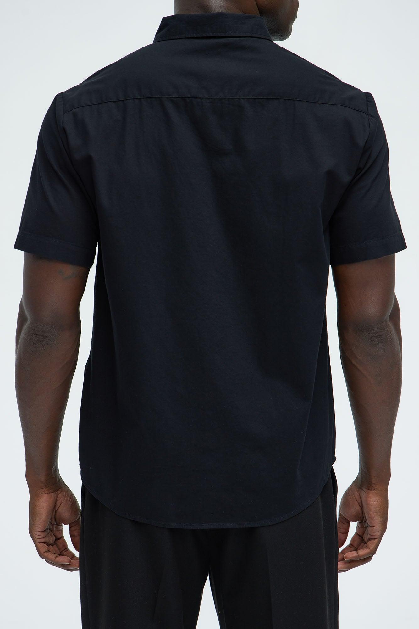 Ryland Short Sleeve Button Up Shirt - Black Product Image