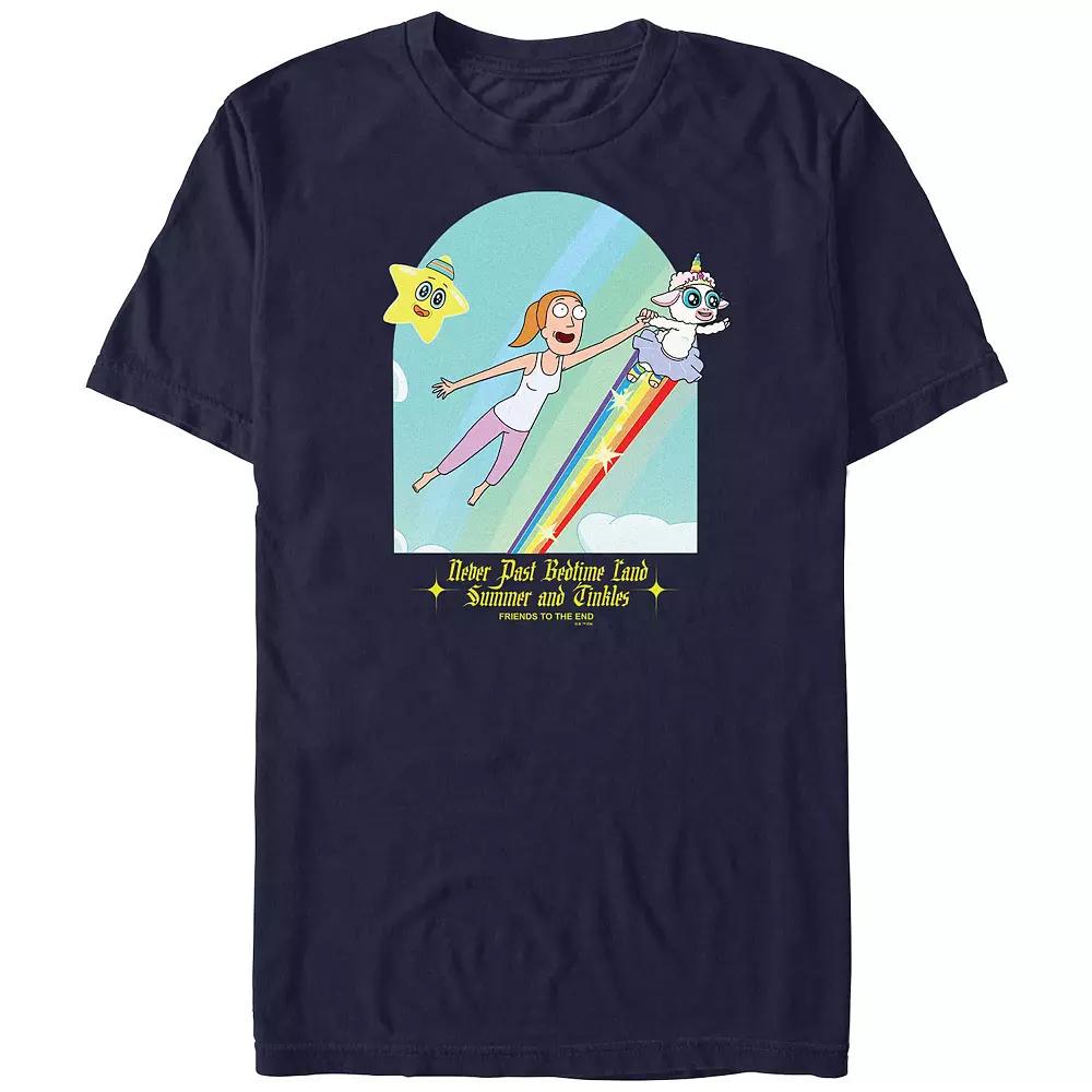 Men's Rick And Morty Friends To The End Graphic Tee, Size: XS, Blue Product Image