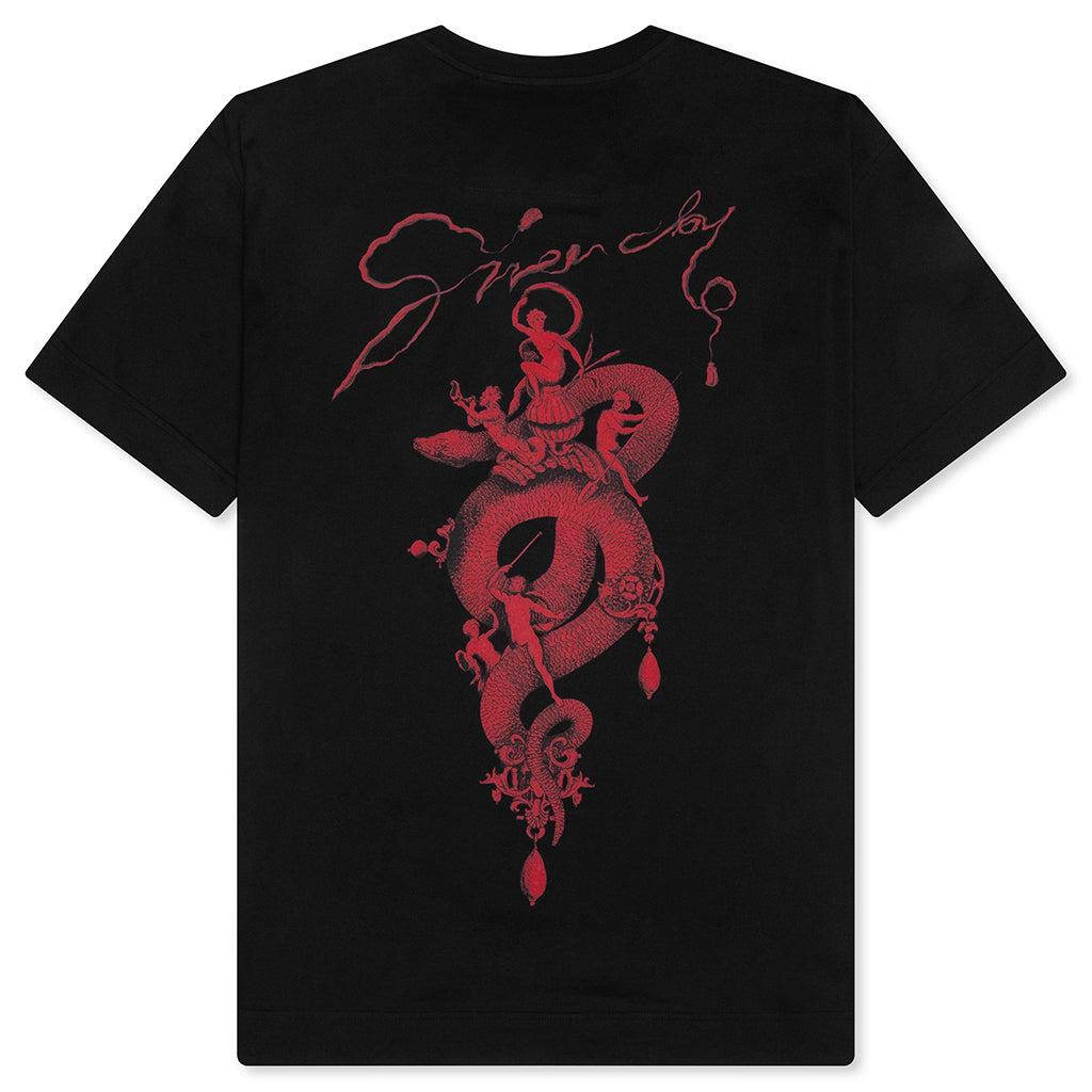 Chandelier and Snake Print T-Shirt - Black Male Product Image