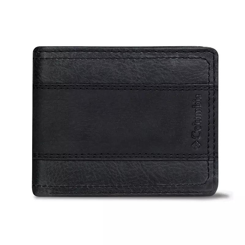 Mens Columbia RFID Leather Overlay Passcase Wallet Product Image