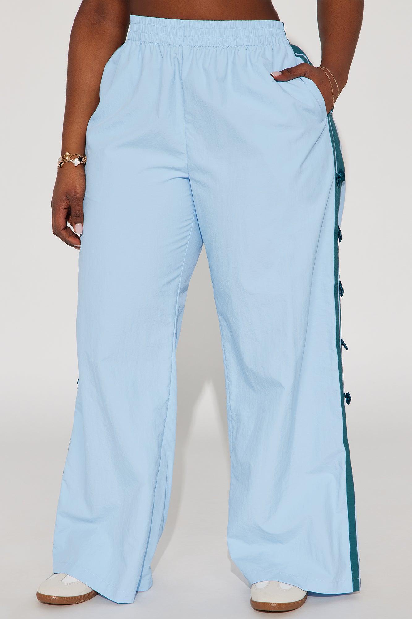 If You Behave Windbreaker Track Pant - Light Blue Product Image