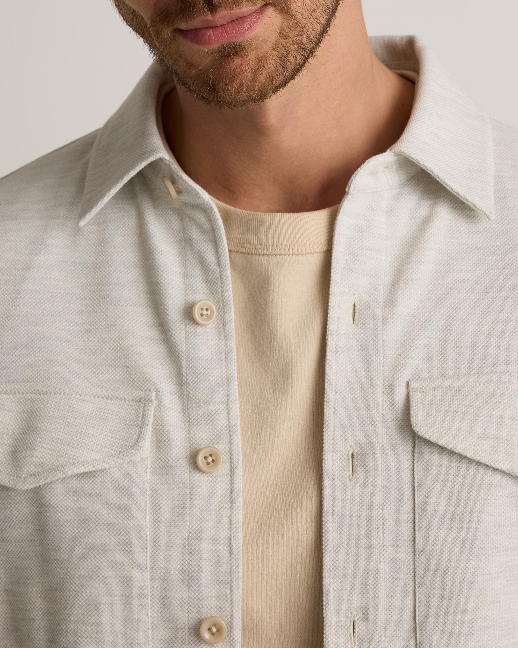 Quince | Men's Cotton Pique Knit Overshirt Size XL, Organic Cotton Product Image