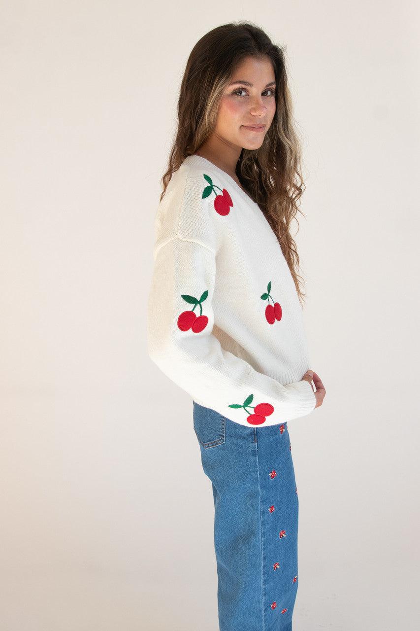 Cherry Patch Open Cardigan Product Image