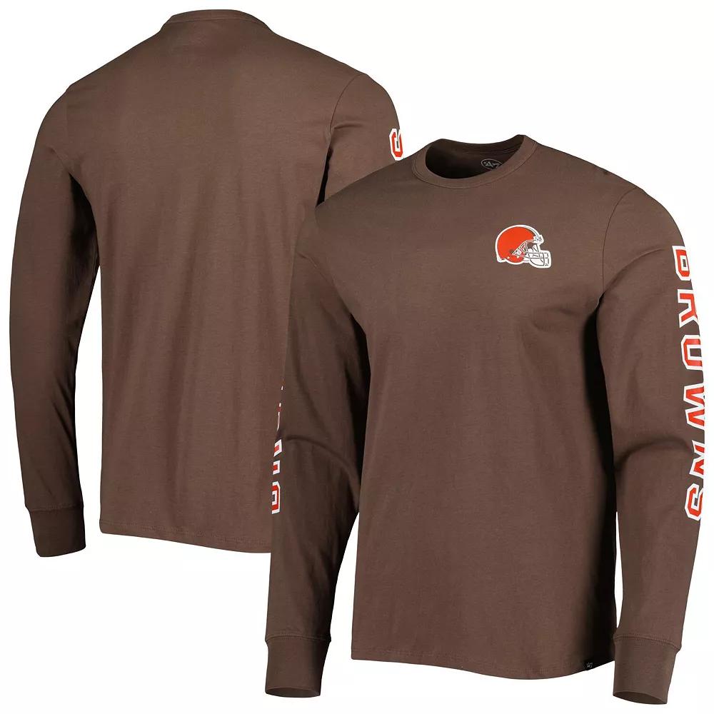 Men's Cleveland Browns '47 Brown Franklin Long Sleeve T-Shirt,  Product Image
