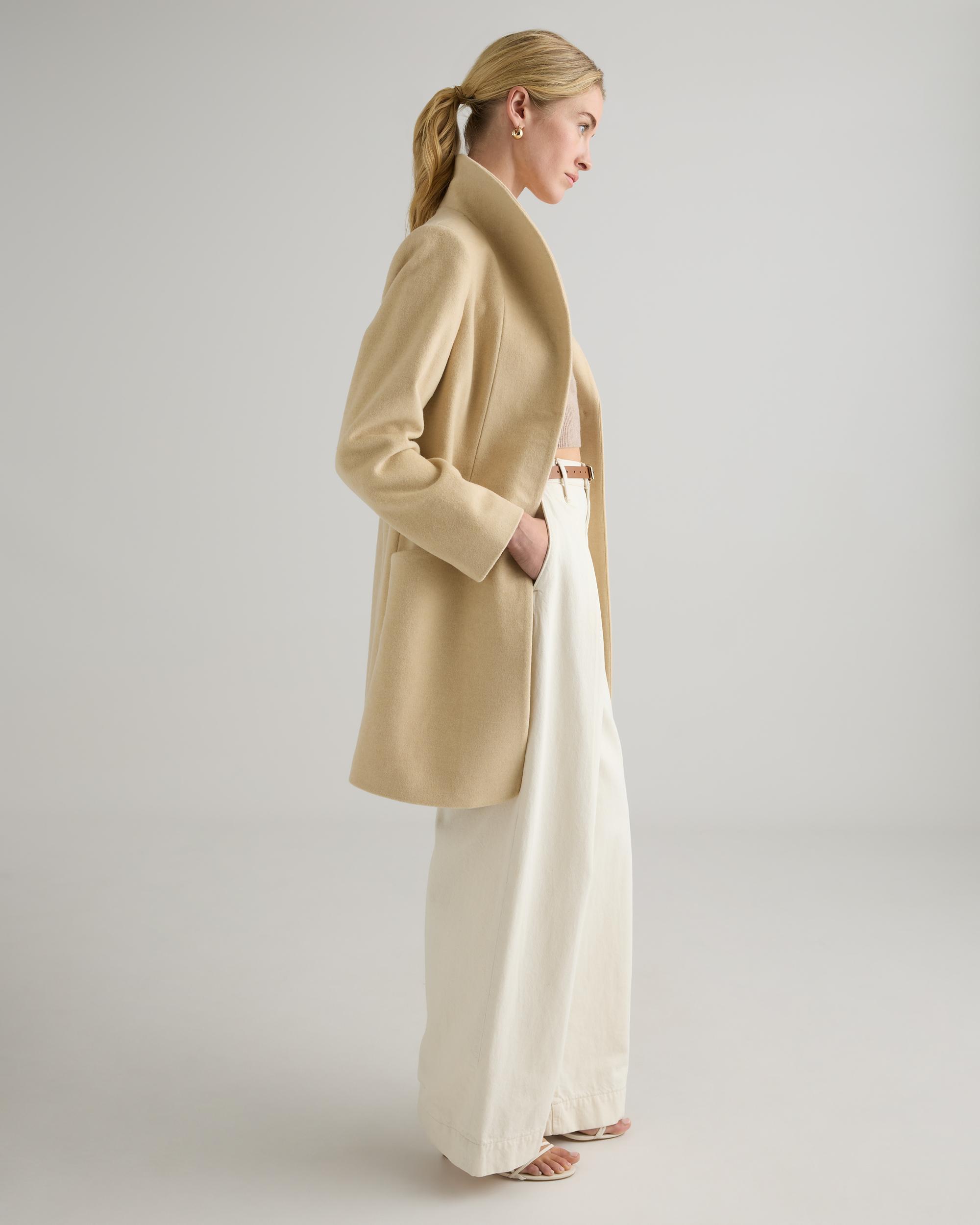 Quince | Women's Italian Wool Cocoon Coat Wool/Nylon Product Image