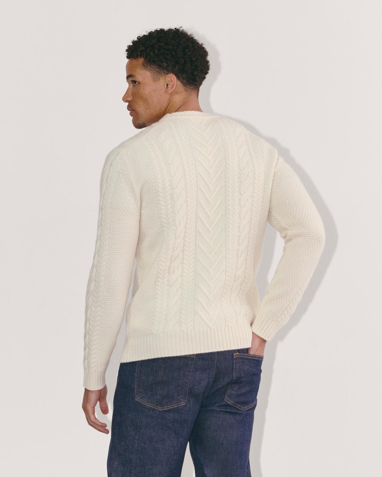 The Felted Merino Cable-Knit Crew Product Image