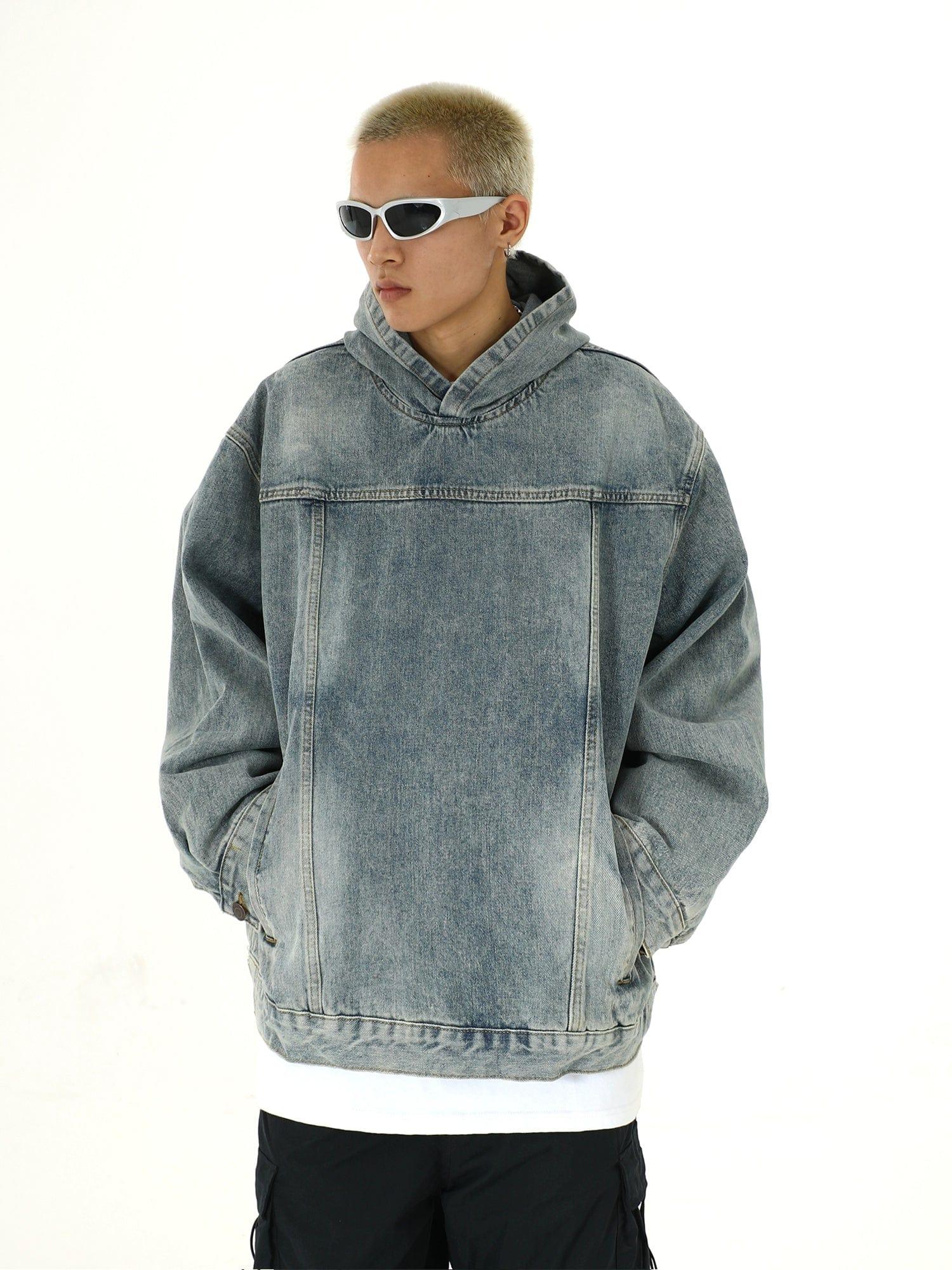 RT No. 10259 HOODED DENIM PULLOVER HOODIE Product Image