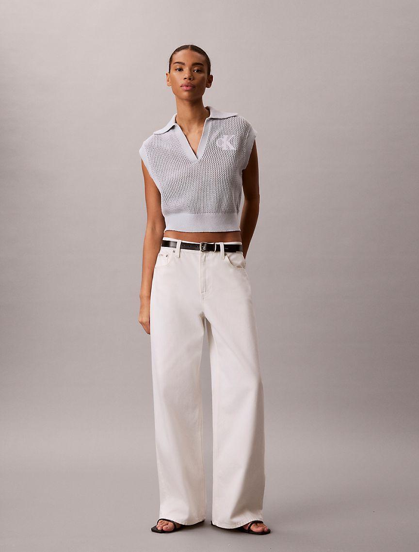 Monogram Crochet Cropped Top Product Image