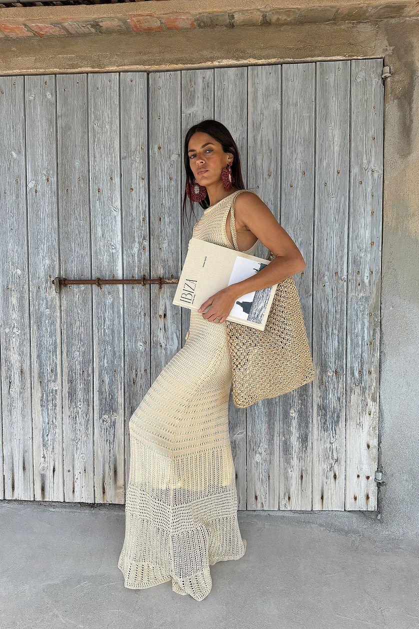 Knitted Crochet Maxi Dress Product Image