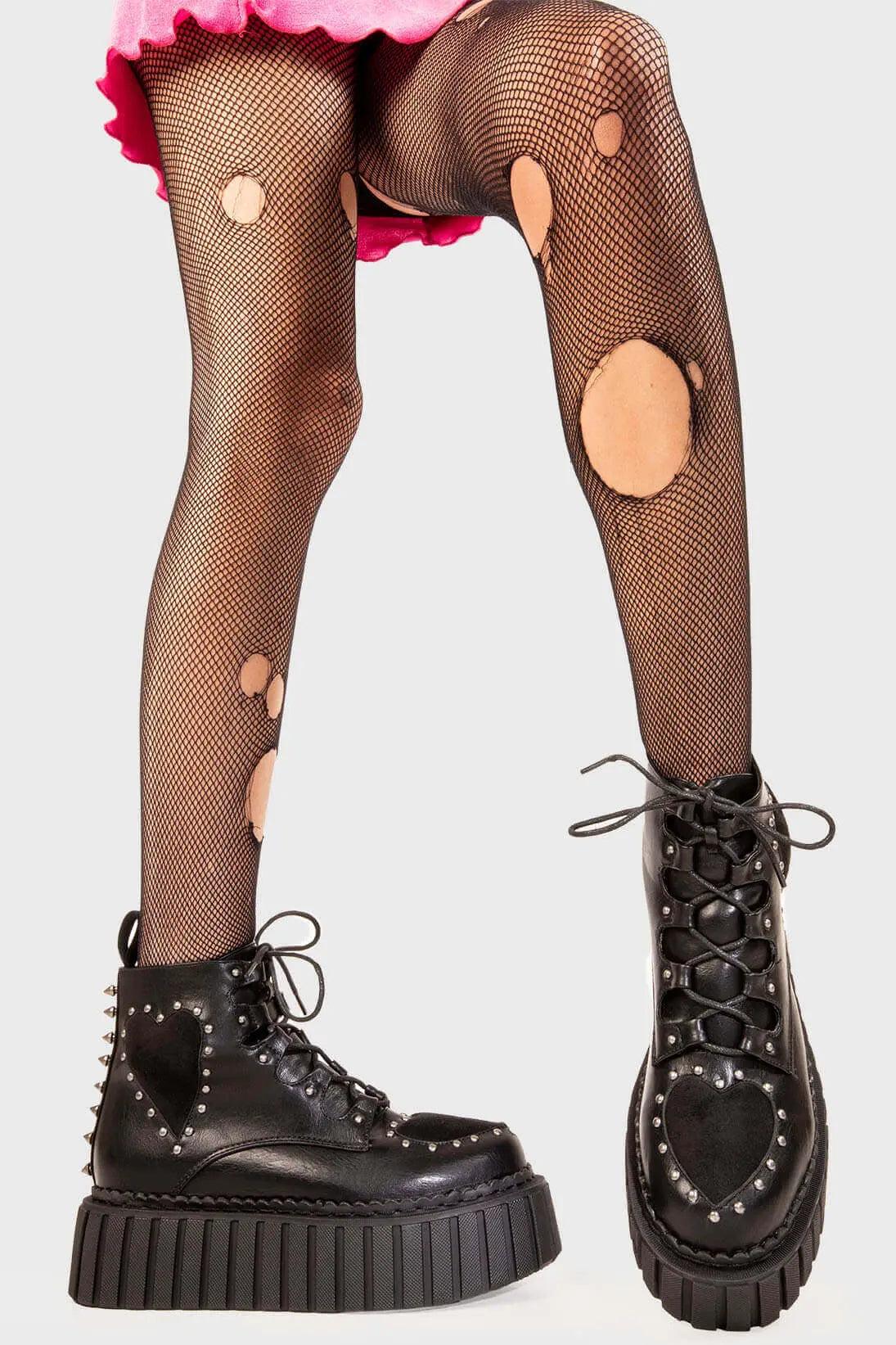 Cross Your Heart Chunky Ankle Creeper Boots Product Image