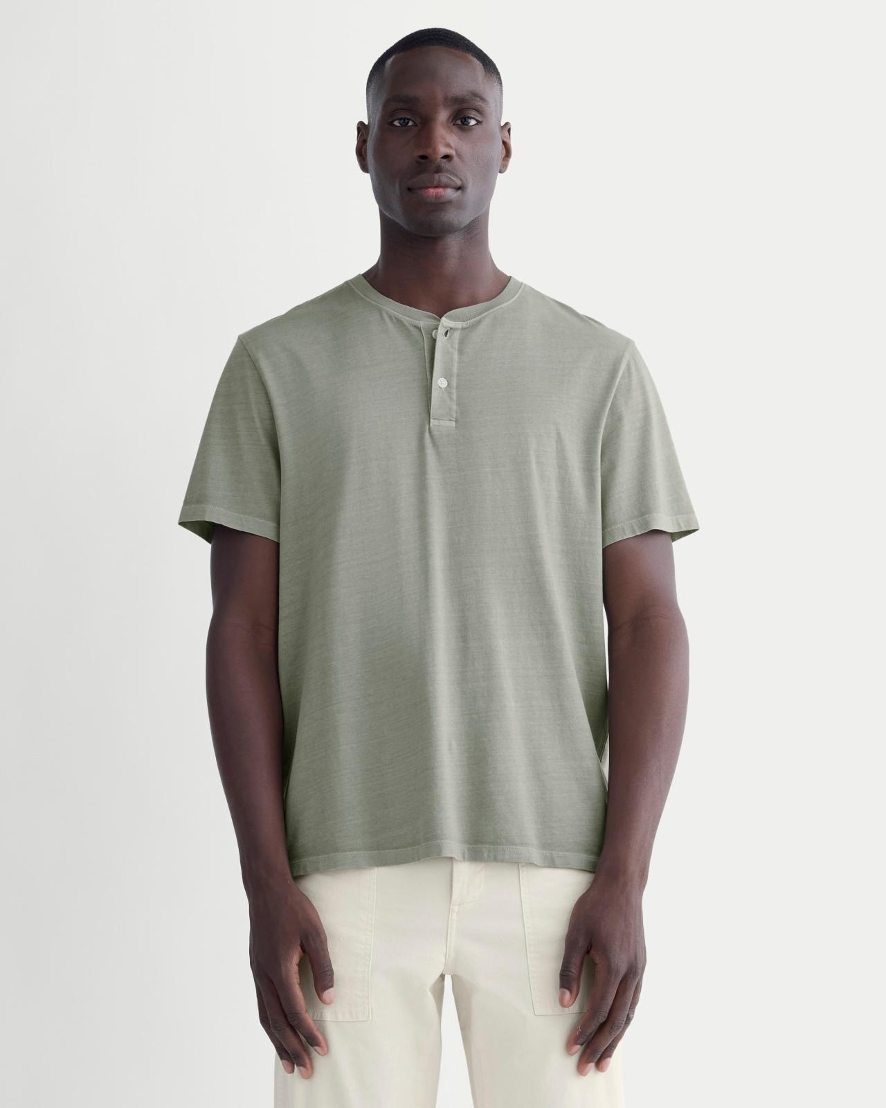 The Essential Organic Garment-Dyed Henley Product Image