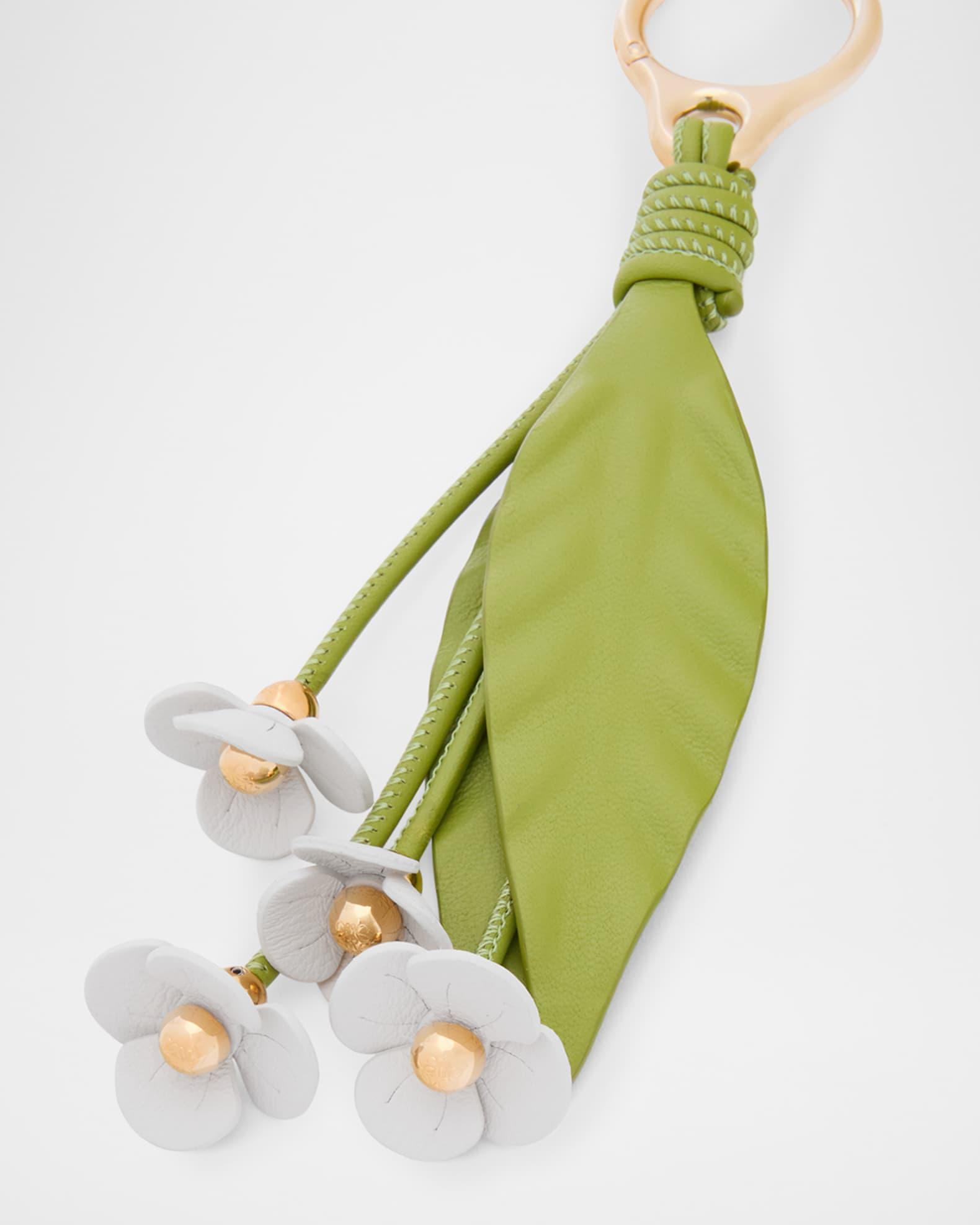 Strawberry Flower Bag Charm in Calfskin Leather Product Image