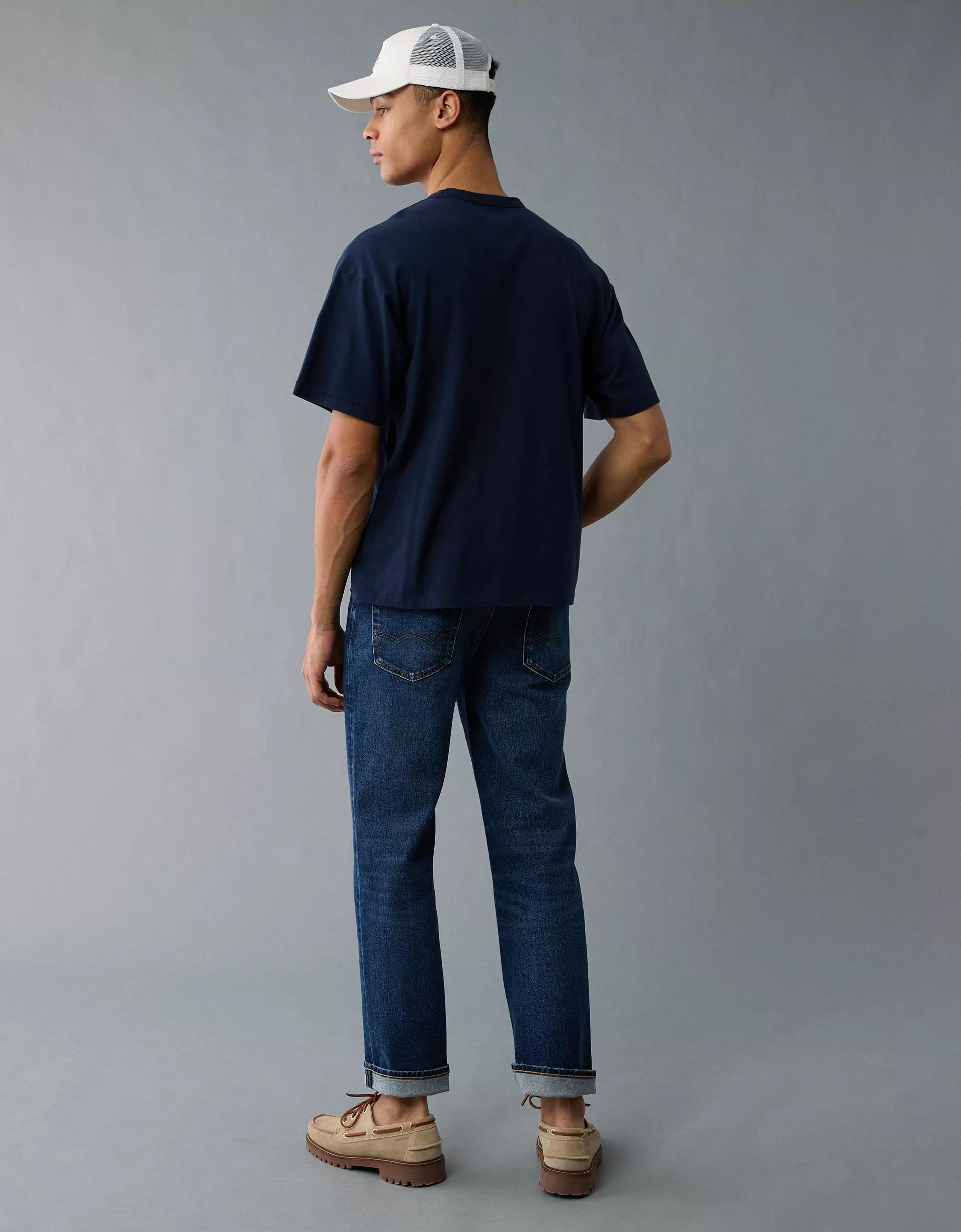 AE Boxy Linen-Blend T-Shirt Product Image