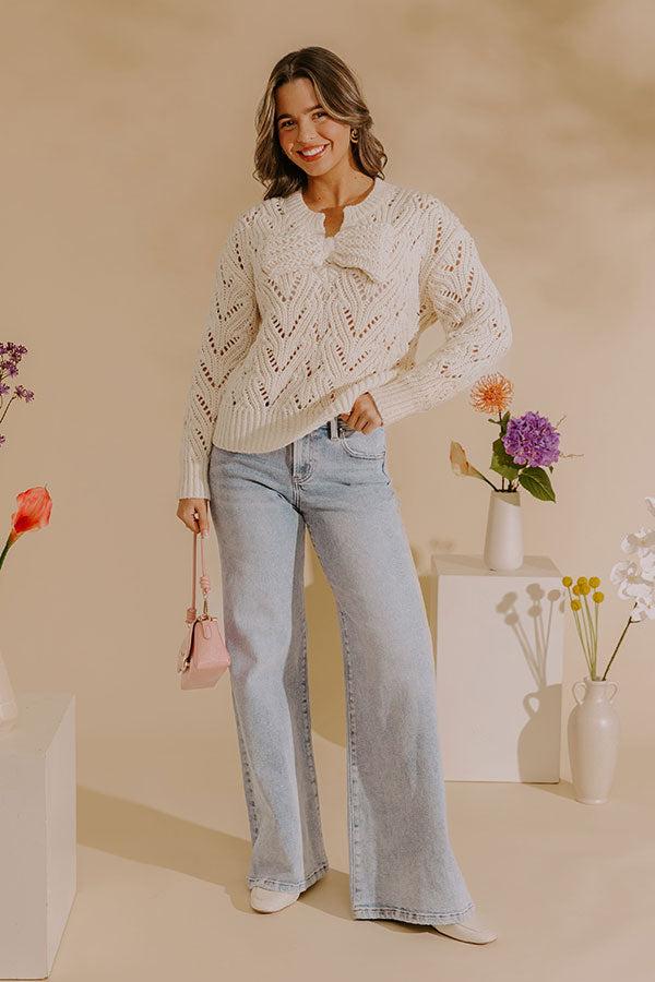 RISEN Melody Low Rise Wide Leg Shimmer Jean Product Image