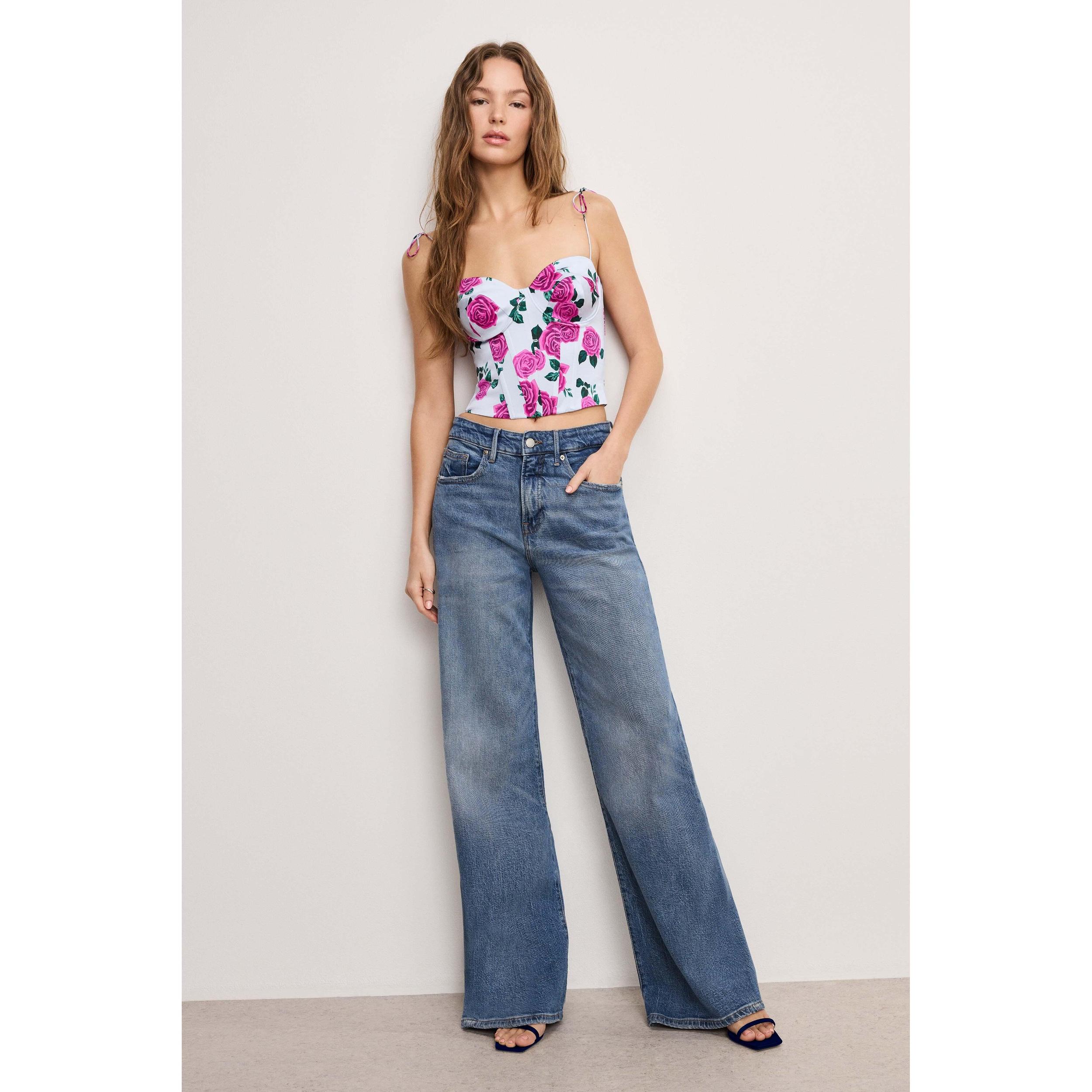 Womens Good Ease Relaxed Jeans | Indigo, Size 30 Plus | Good American by Khlo Kardashian Product Image