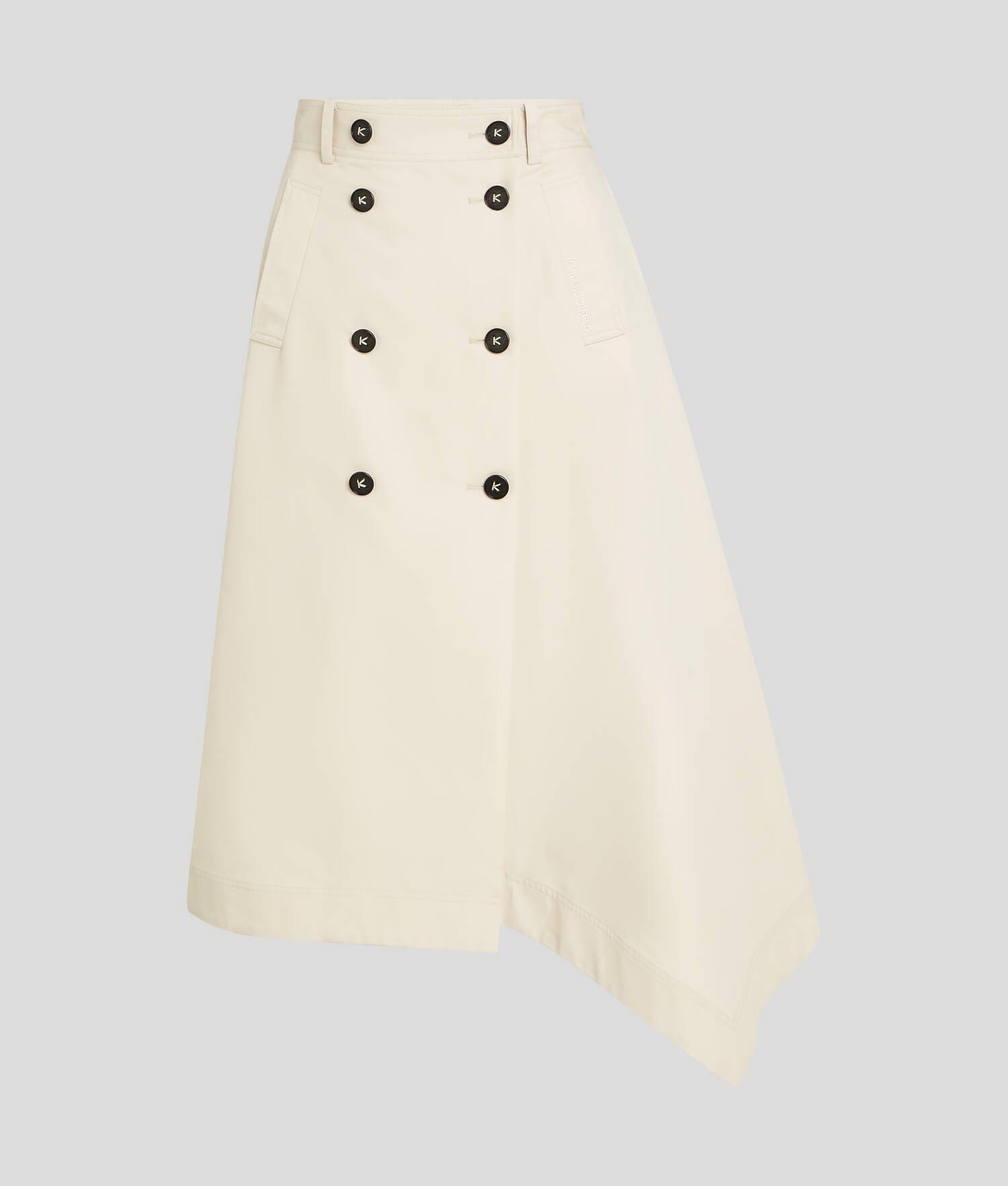 COTTON TWILL TRENCH SKIRT Product Image