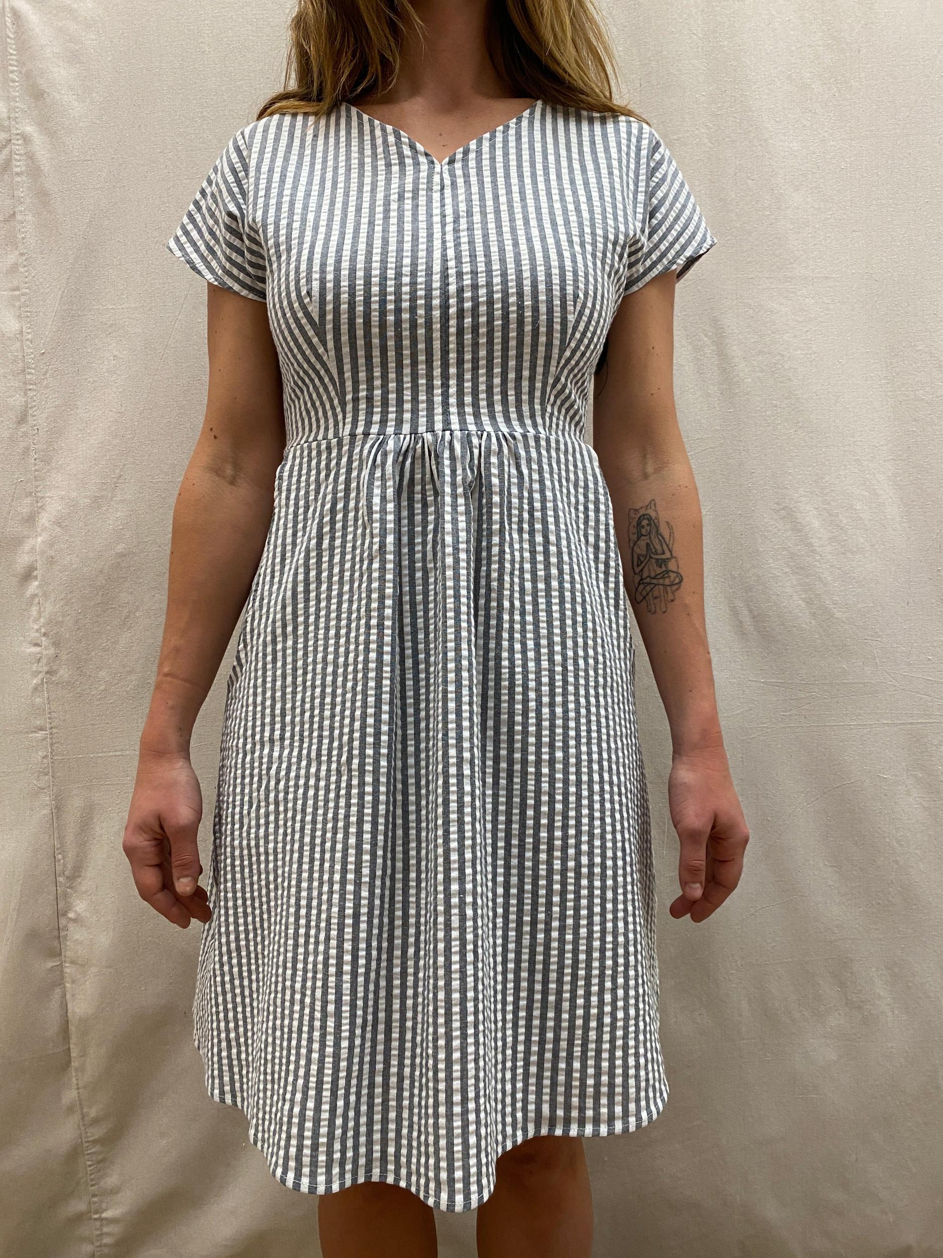 Dolman Dress in Seersucker Product Image