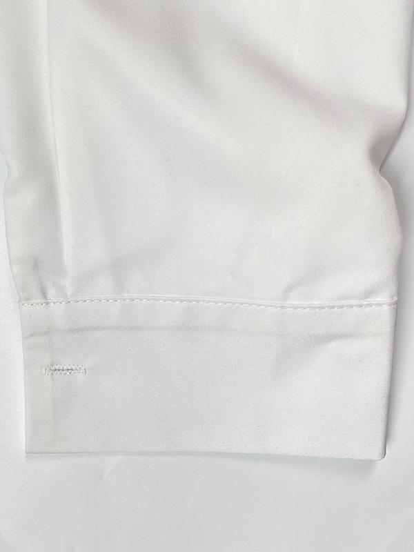 High-Low Long Sleeves Buttoned Flower Print Pockets Split-Side Stand Collar Blouses&Shirts Tops Product Image