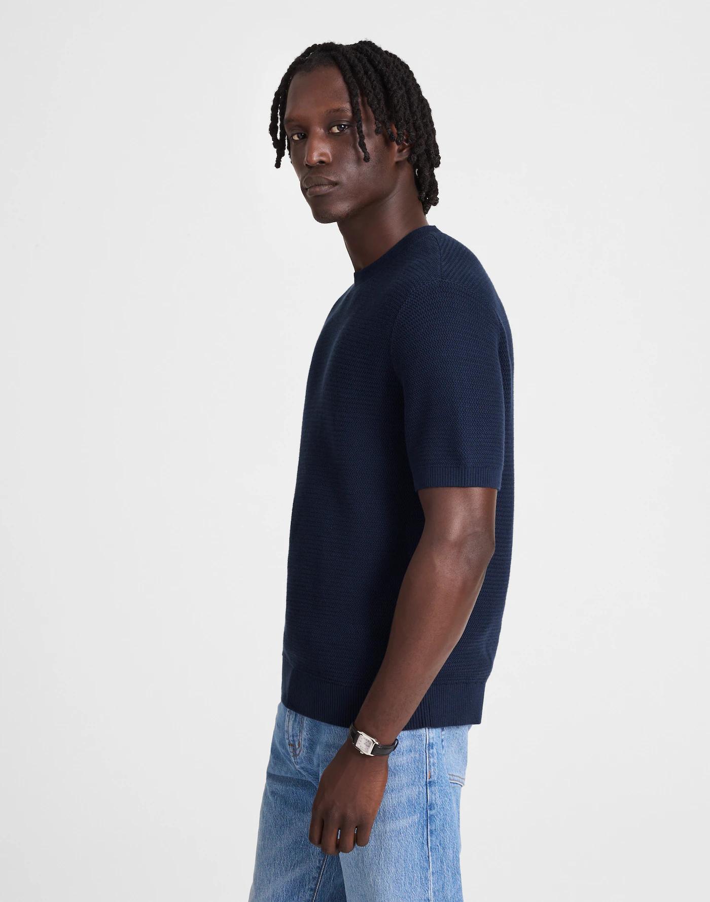 Zig-Zag Stitch Sweater Tee Product Image