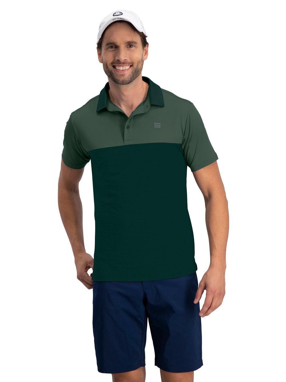 Three Sixty Six Men's Heathered Two-Tone Golf Polo Male Product Image