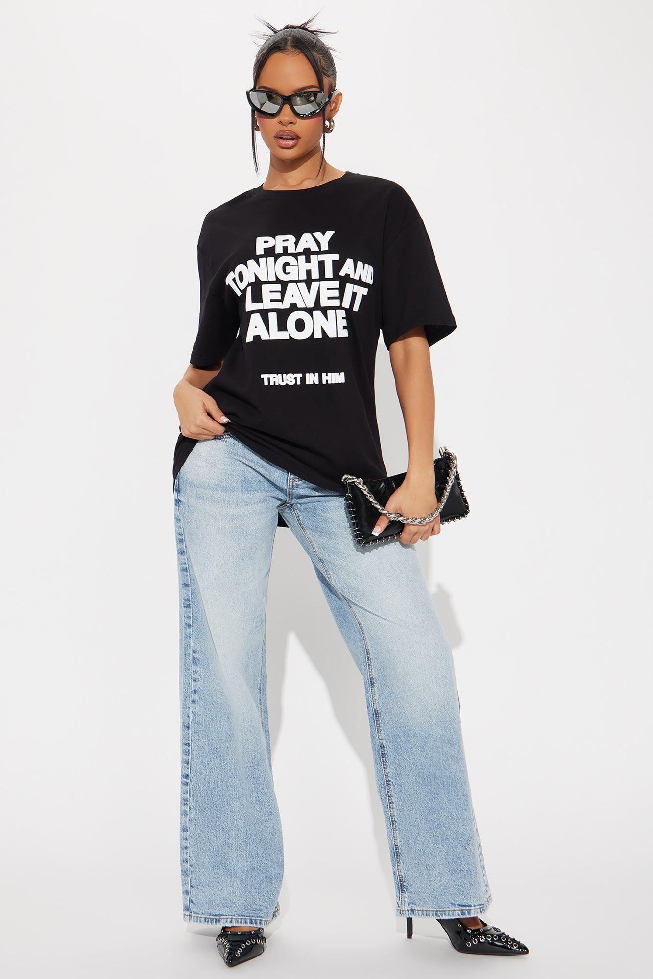 Trust In Him Oversized Tee - Black Product Image