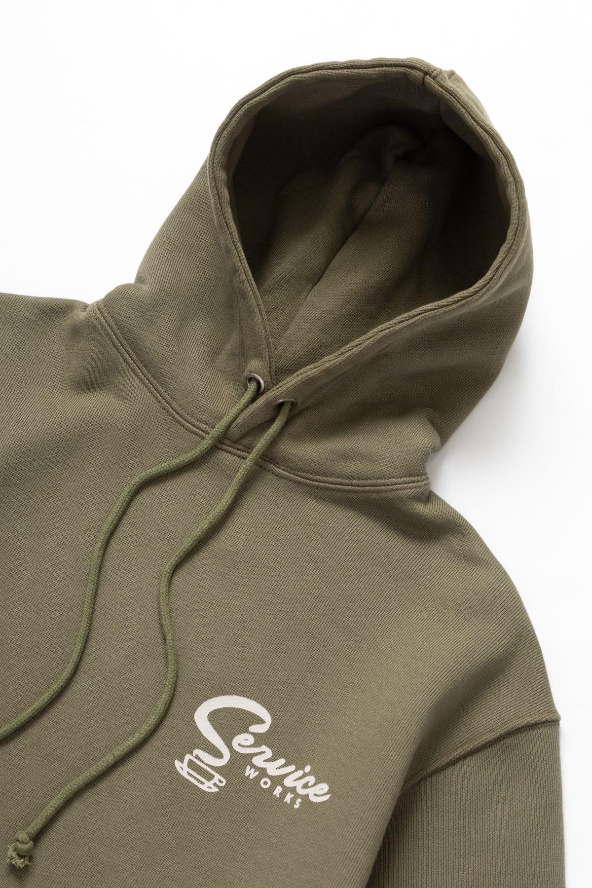 Arch Logo Zip Hoodie - Olive Product Image