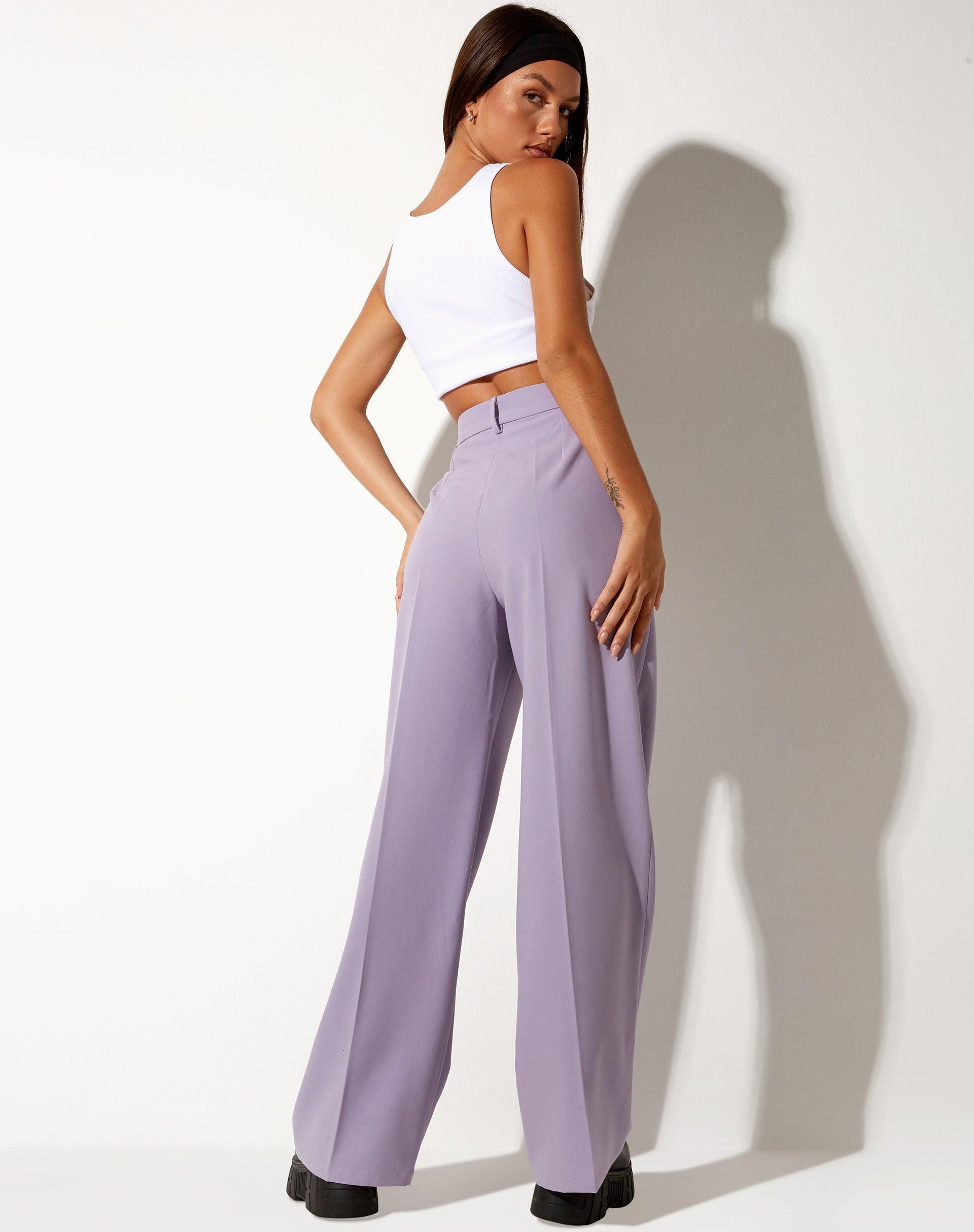 Abba Straight Leg Trouser in Tailoring Purple Product Image